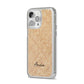 Custom Rattan Pattern iPhone 14 Pro Max Clear Tough Case Silver Angled Image