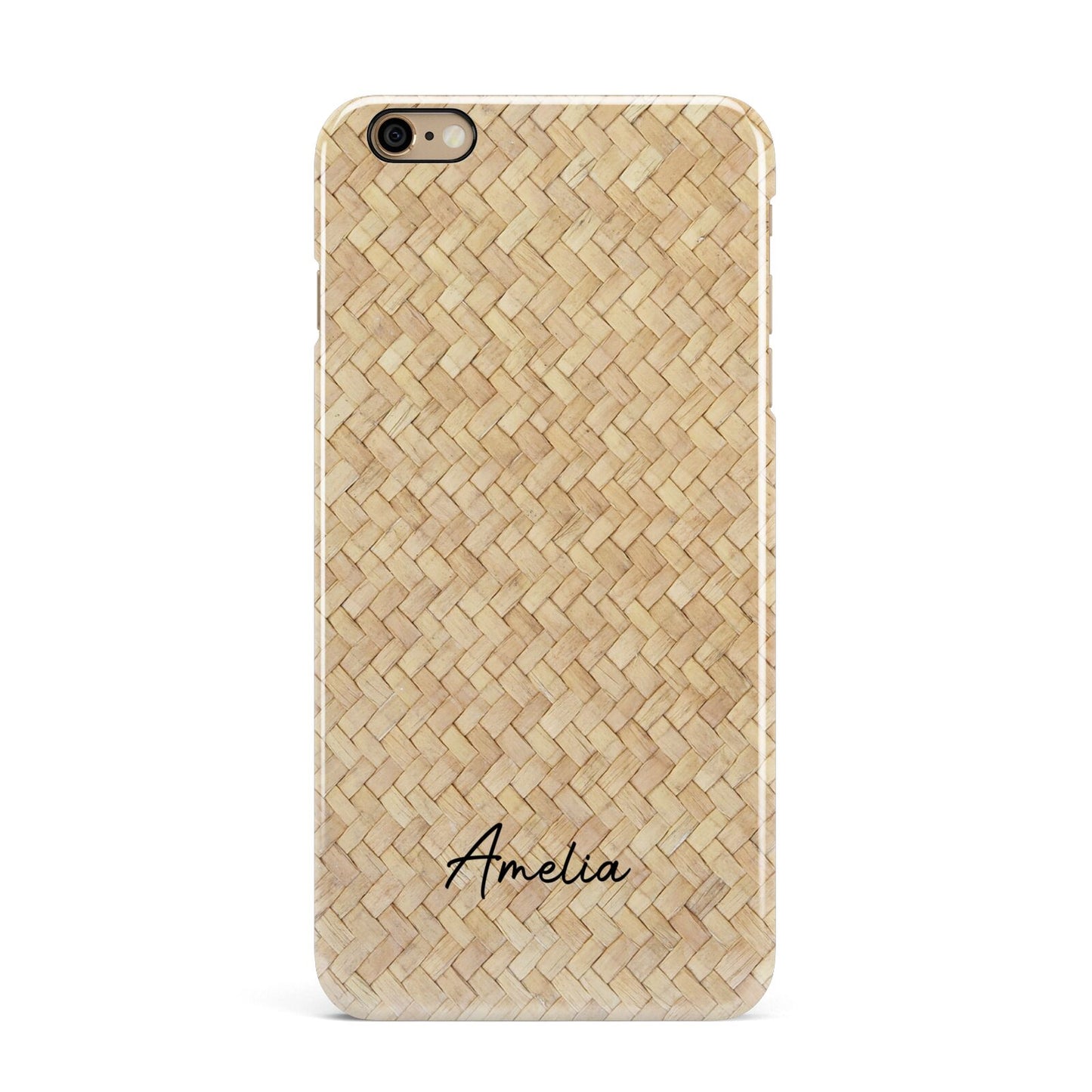 Custom Rattan Pattern iPhone 6 Plus 3D Snap Case on Gold Phone