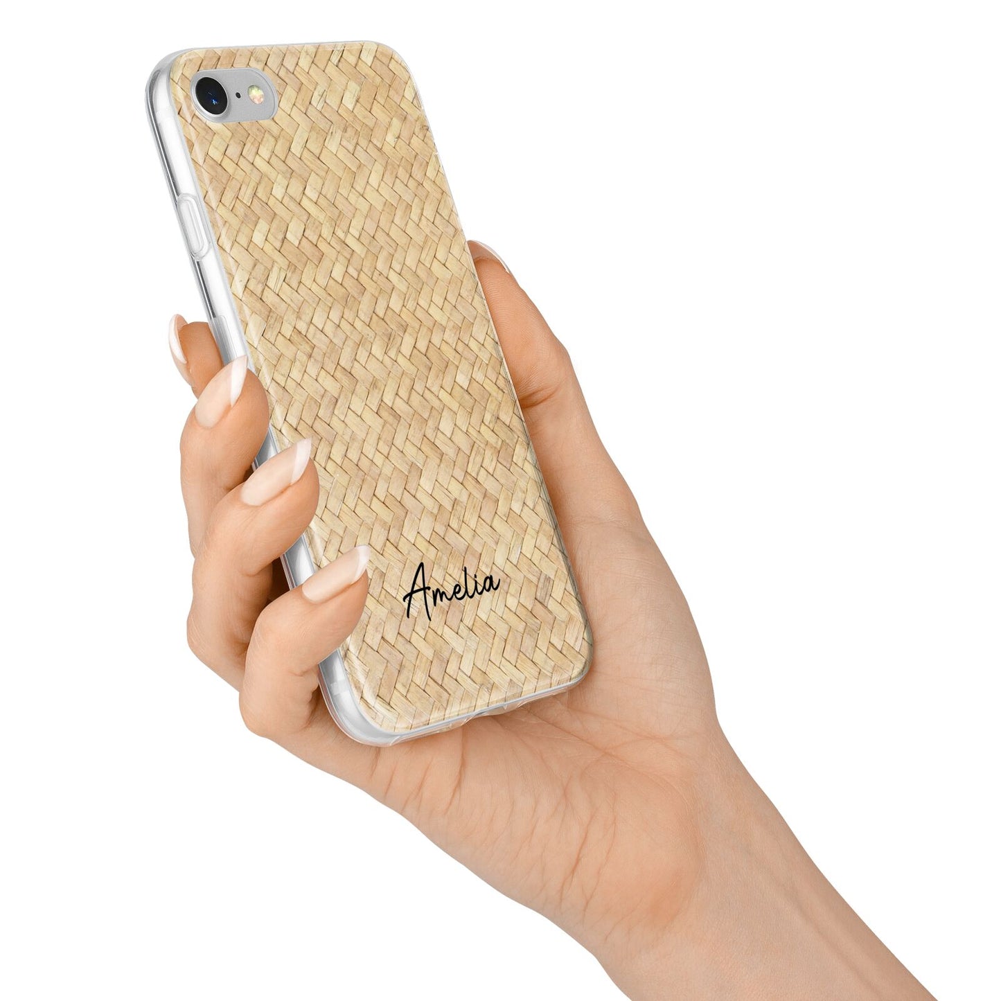 Custom Rattan Pattern iPhone 7 Bumper Case on Silver iPhone Alternative Image