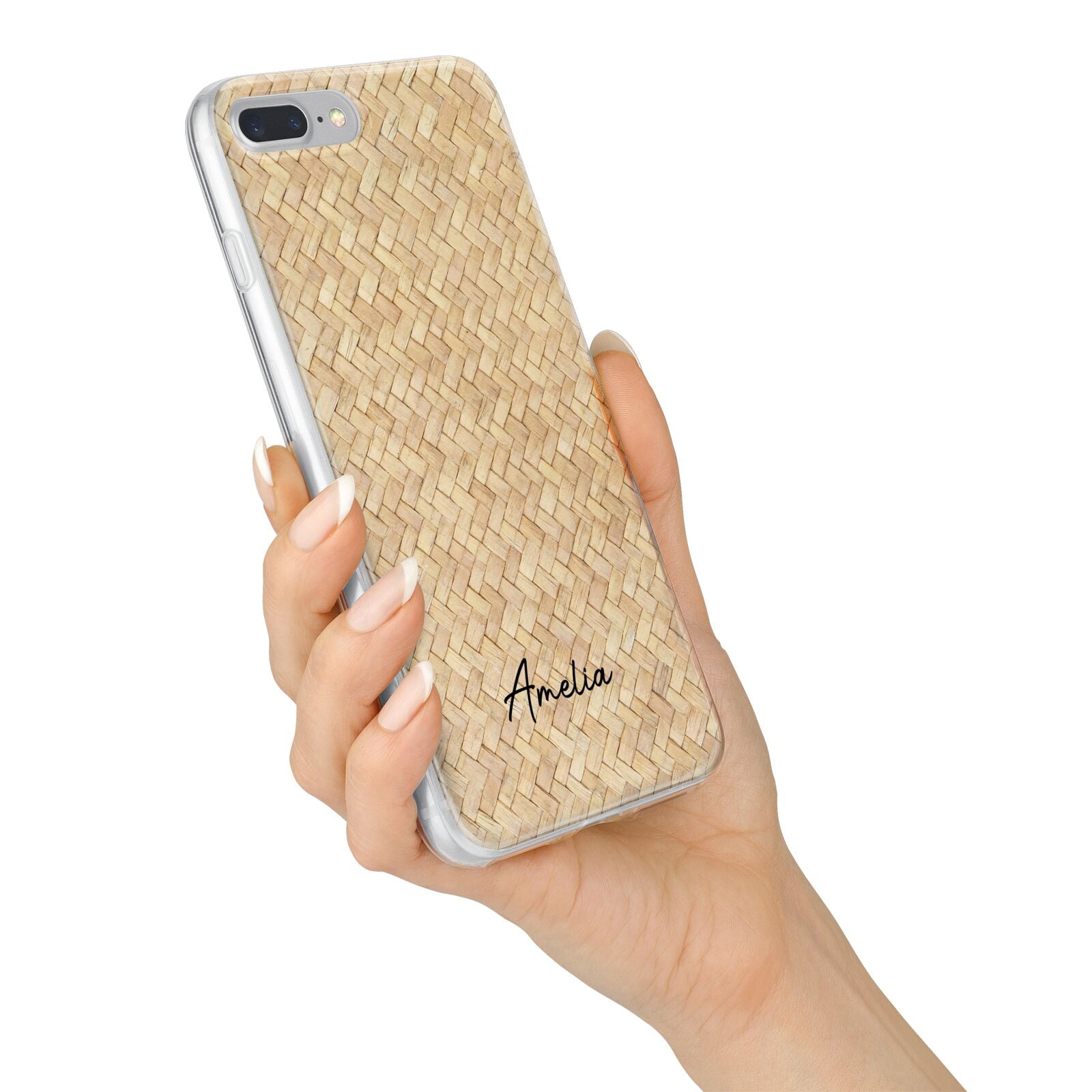 Custom Rattan Pattern iPhone 7 Plus Bumper Case on Silver iPhone Alternative Image