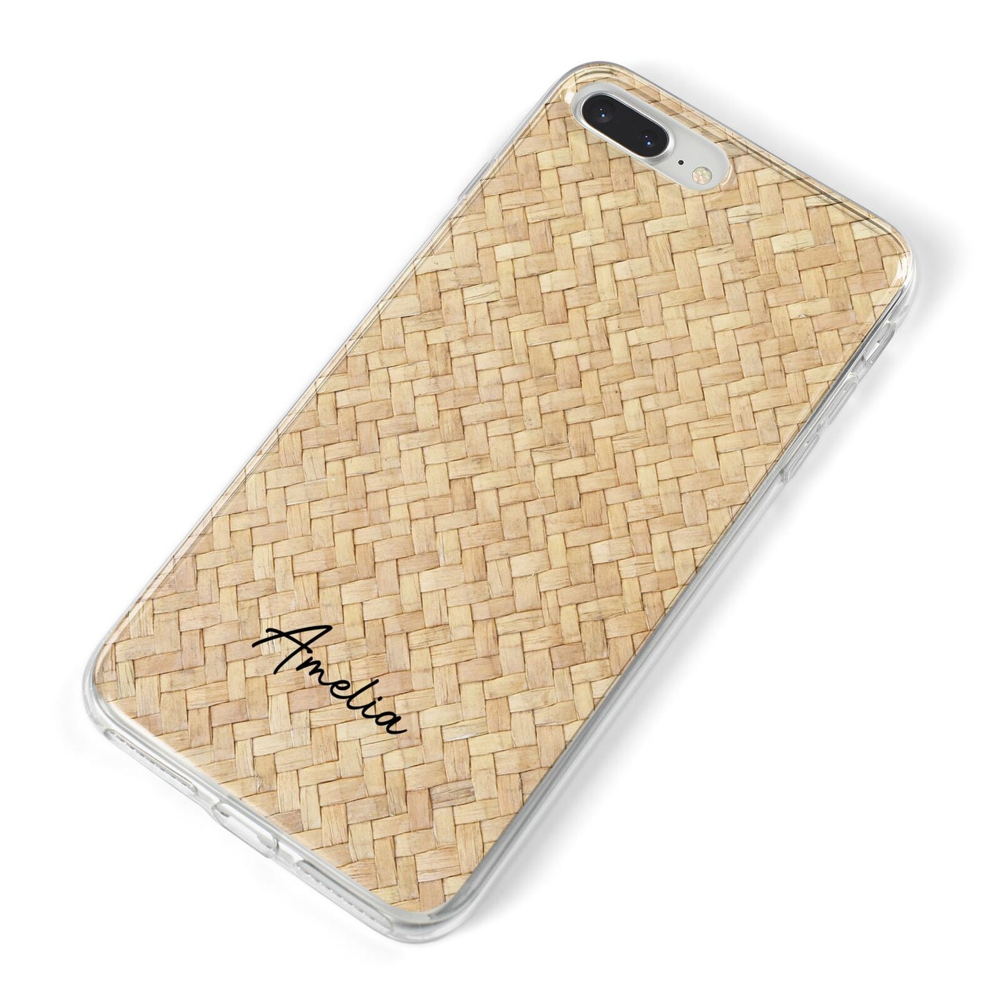 Custom Rattan Pattern iPhone 8 Plus Bumper Case on Silver iPhone Alternative Image