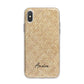 Custom Rattan Pattern iPhone X Bumper Case on Silver iPhone Alternative Image 1