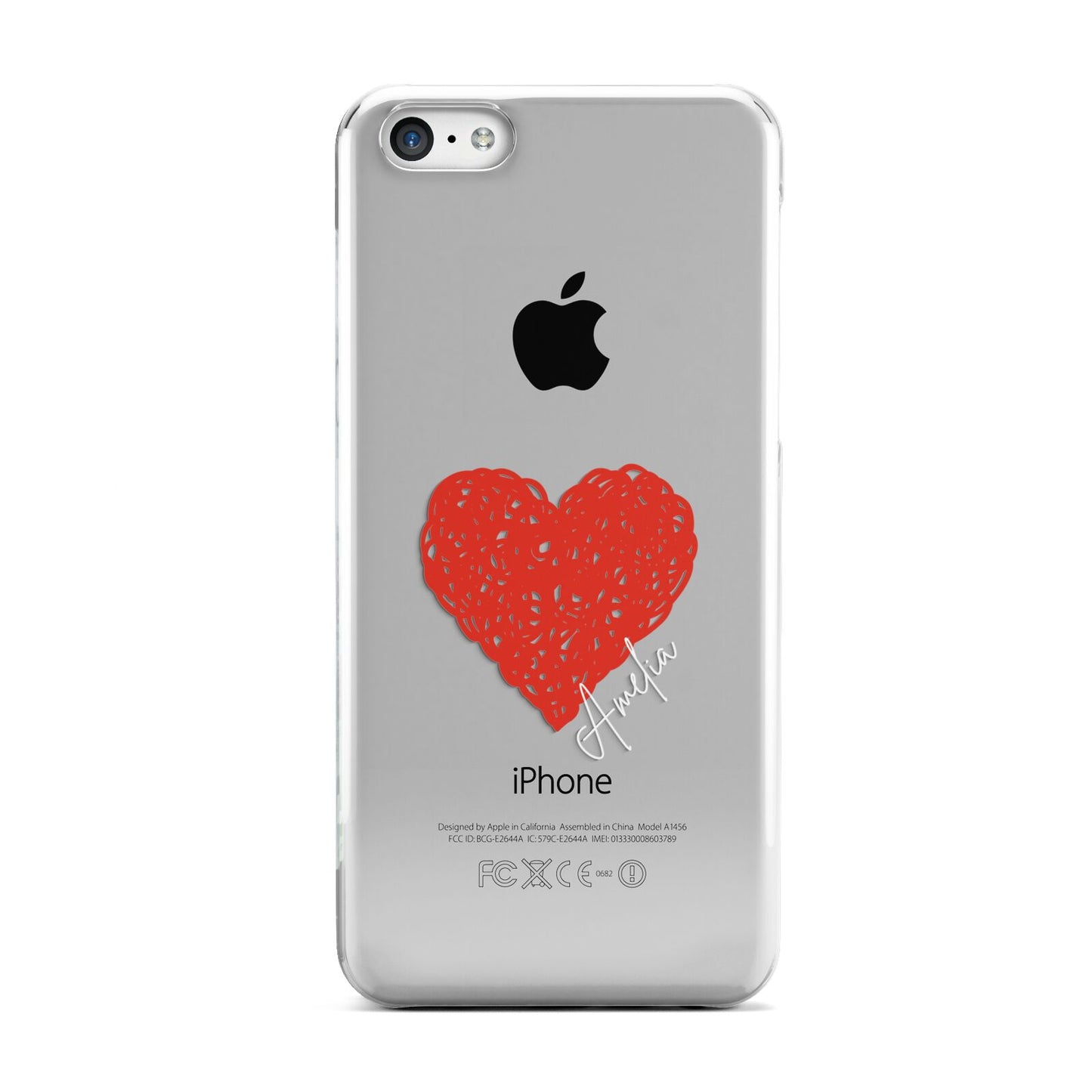 Custom Red Heart Apple iPhone 5c Case