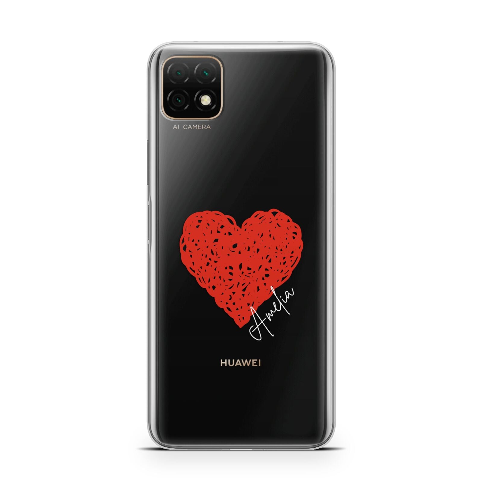 Custom Red Heart Huawei Enjoy 20 Phone Case