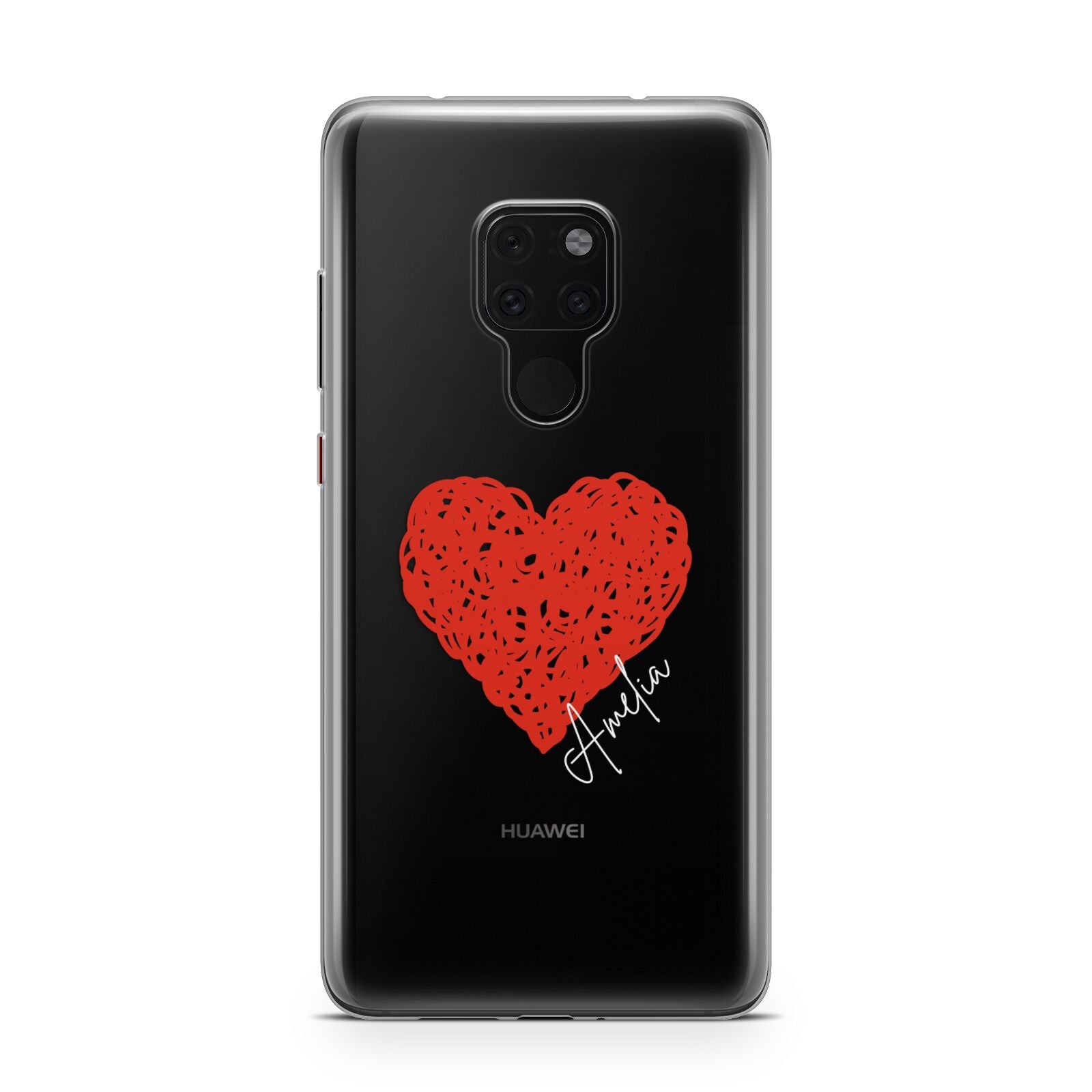 Custom Red Heart Huawei Mate 20 Phone Case