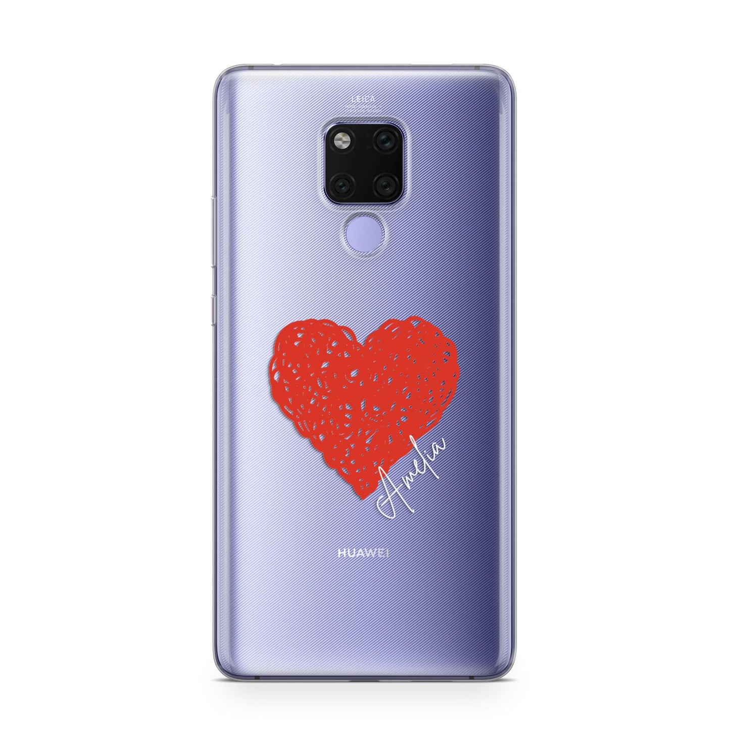 Custom Red Heart Huawei Mate 20X Phone Case