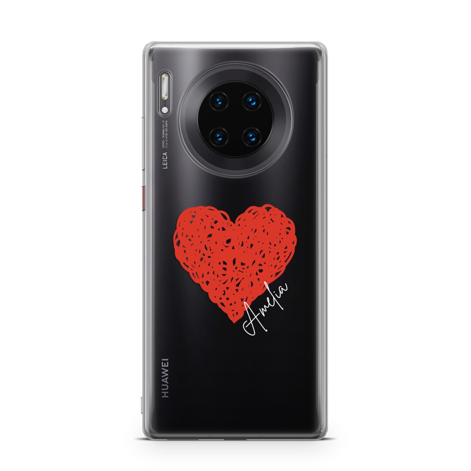 Custom Red Heart Huawei Mate 30 Pro Phone Case