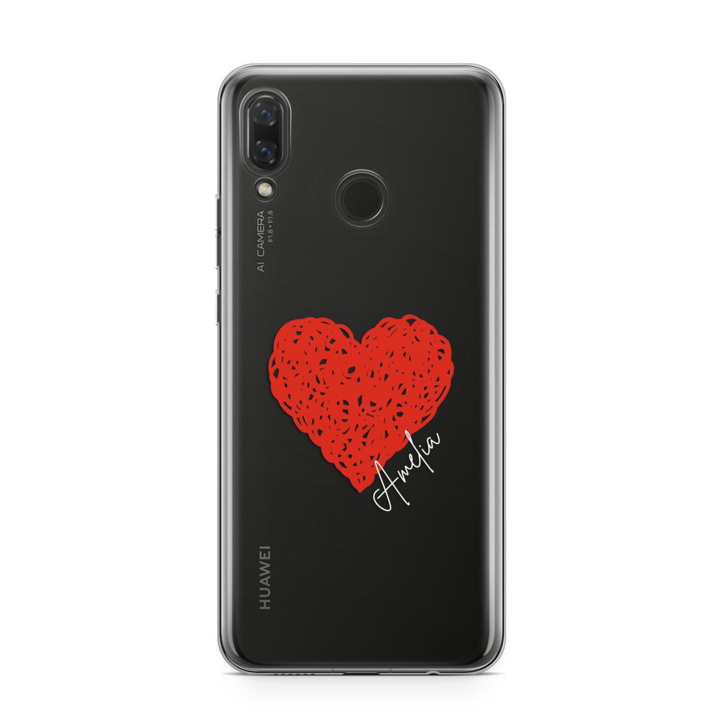 Custom Red Heart Huawei Nova 3 Phone Case