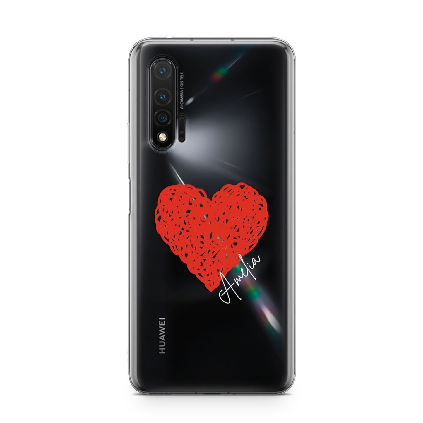 Custom Red Heart Huawei Nova 6 Phone Case