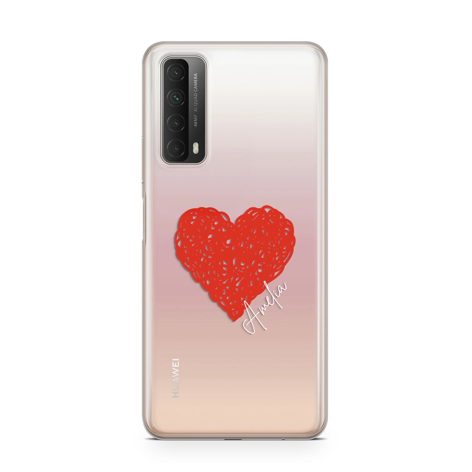 Custom Red Heart Huawei P Smart 2021