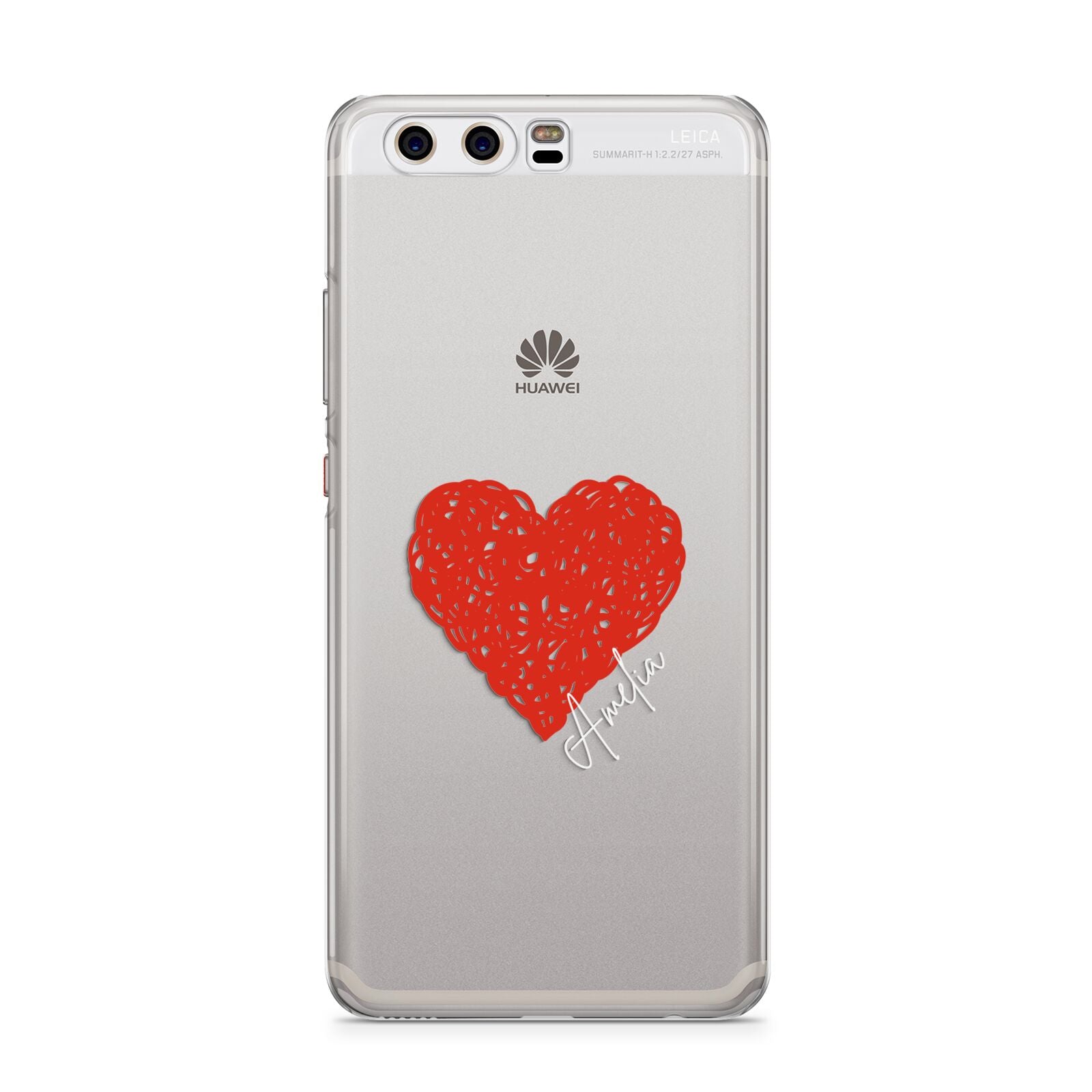 Custom Red Heart Huawei P10 Phone Case