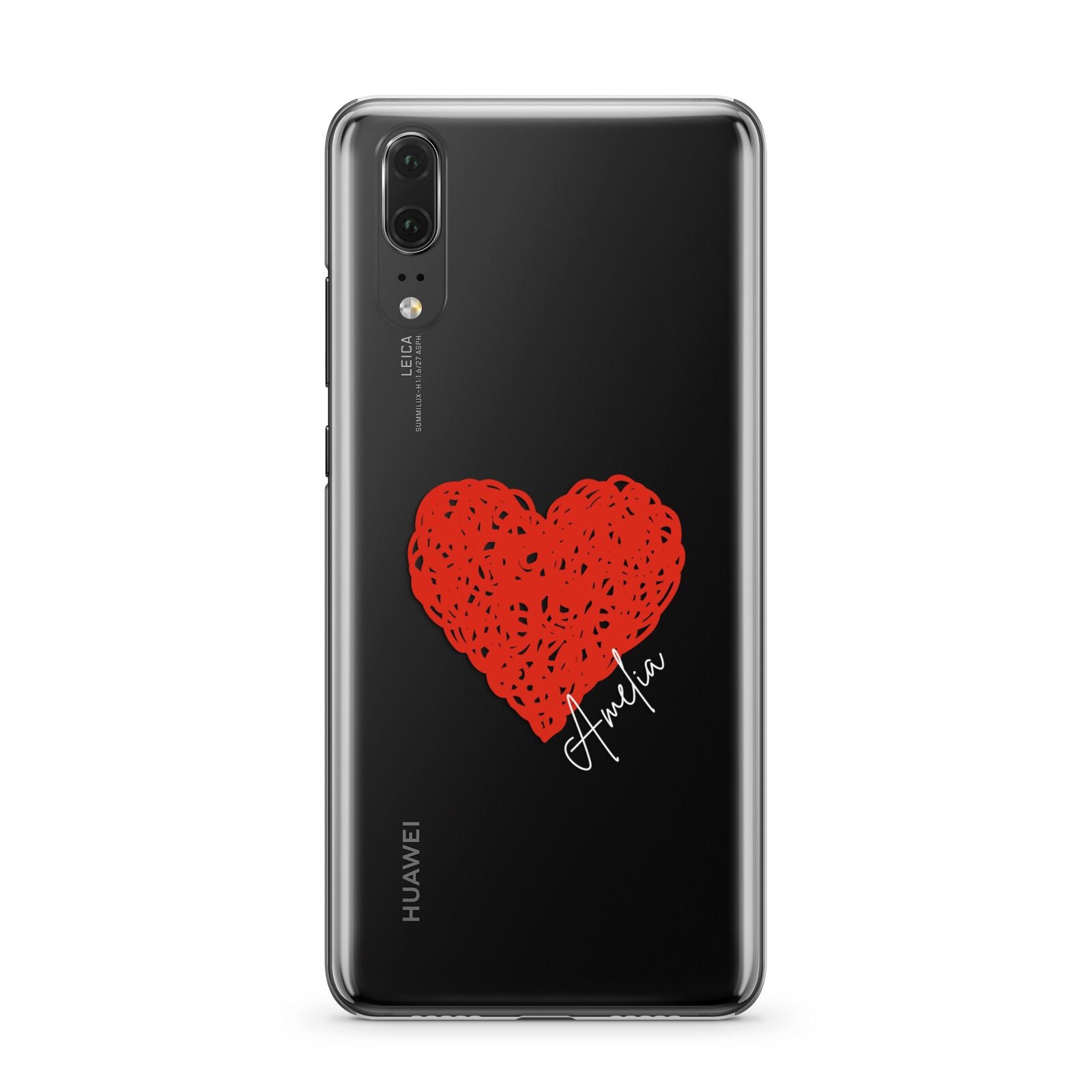 Custom Red Heart Huawei P20 Phone Case