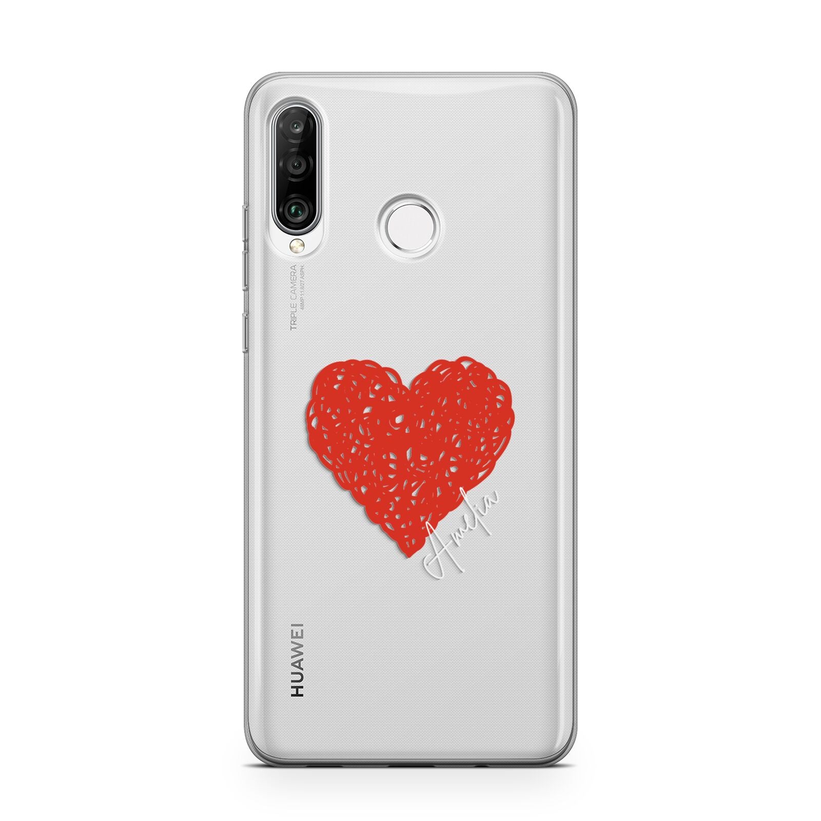 Custom Red Heart Huawei P30 Lite Phone Case