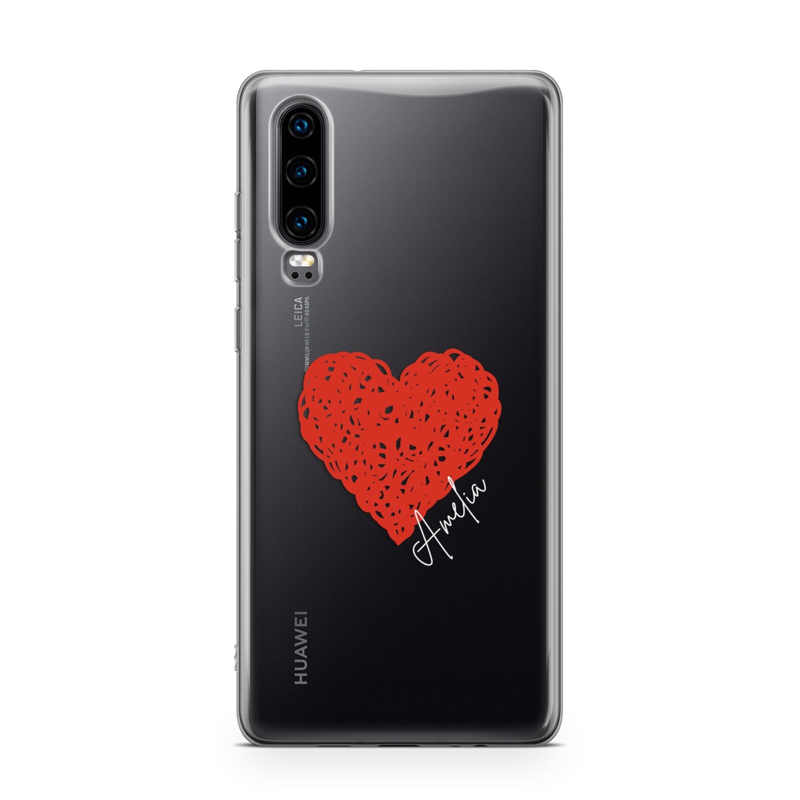 Custom Red Heart Huawei P30 Phone Case