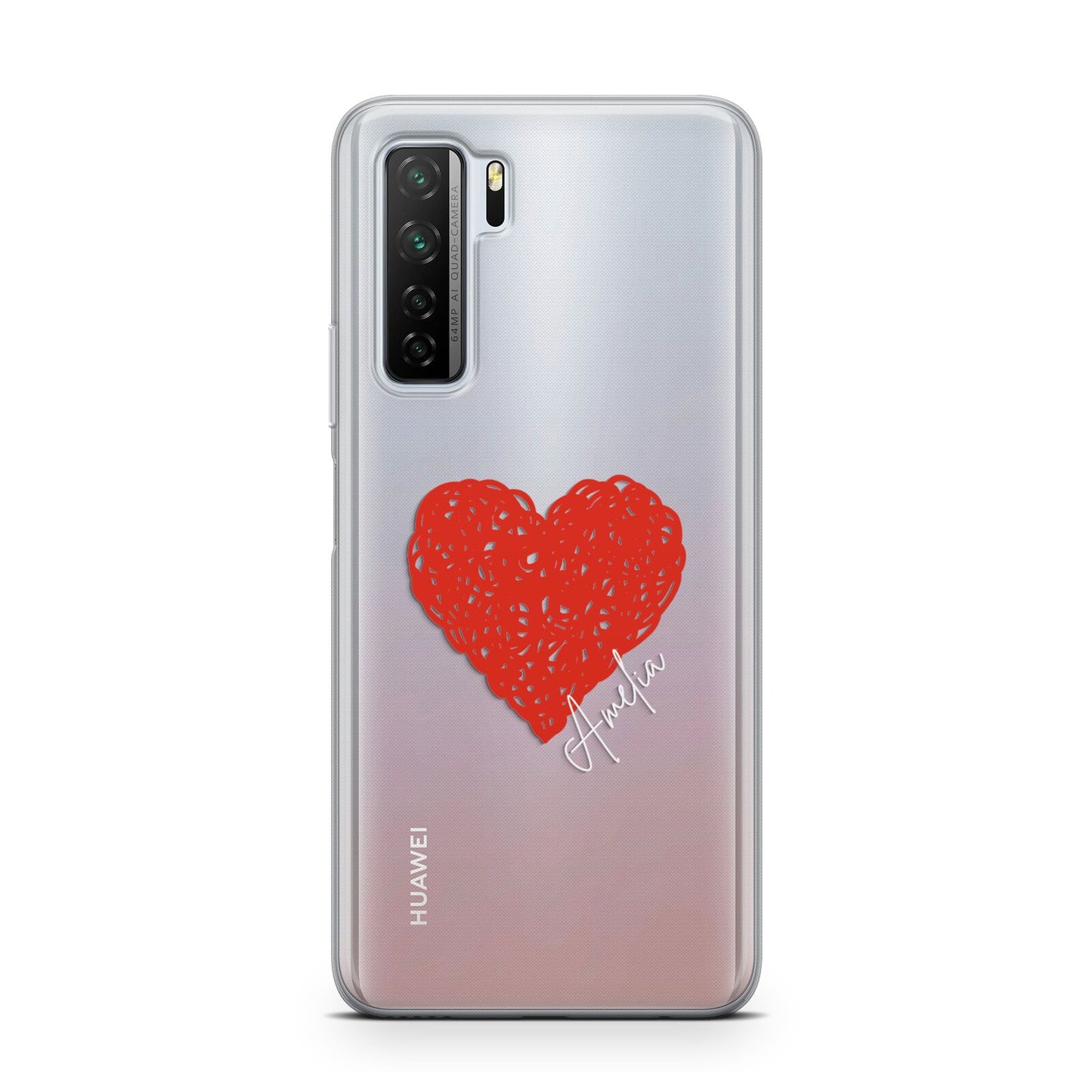 Custom Red Heart Huawei P40 Lite 5G Phone Case