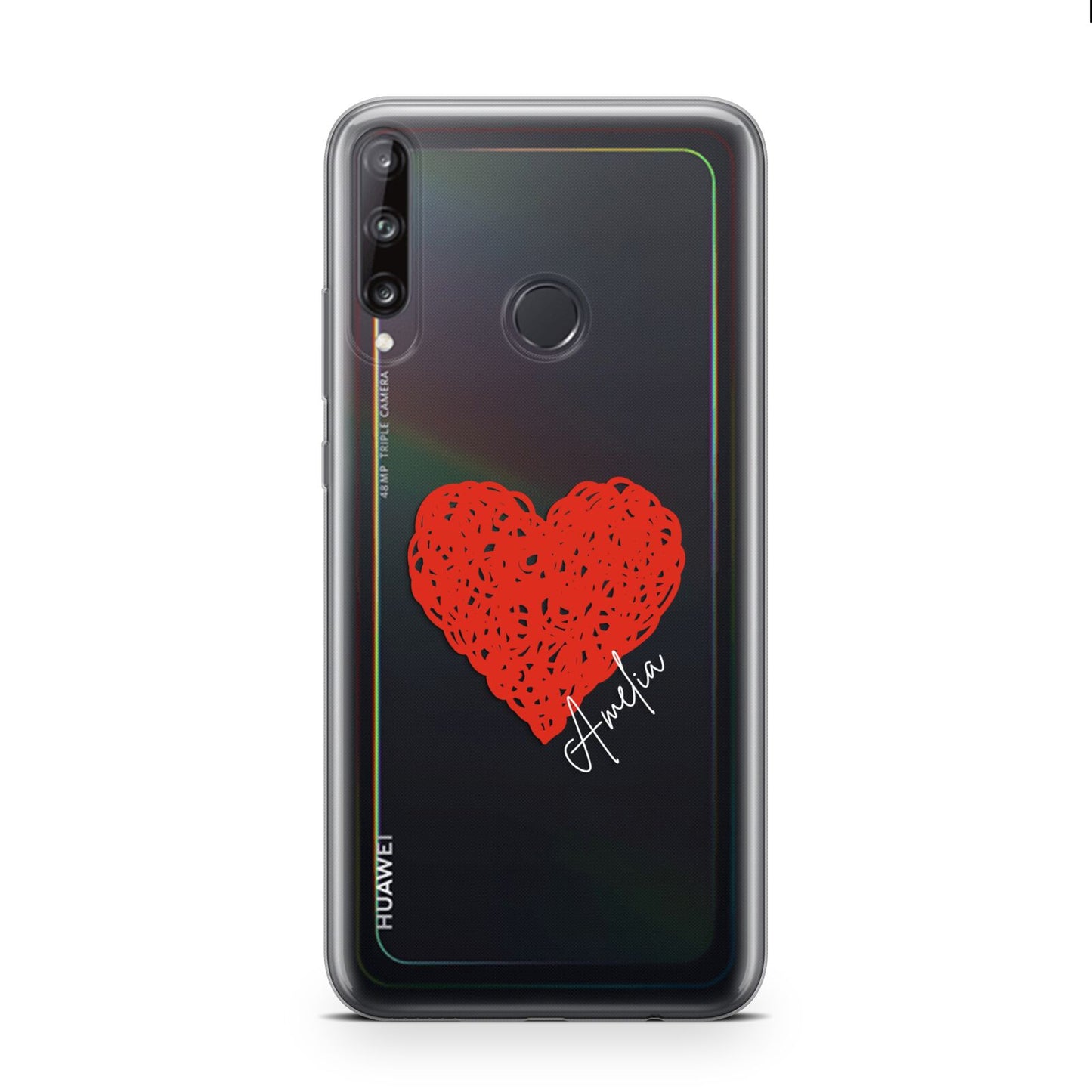 Custom Red Heart Huawei P40 Lite E Phone Case