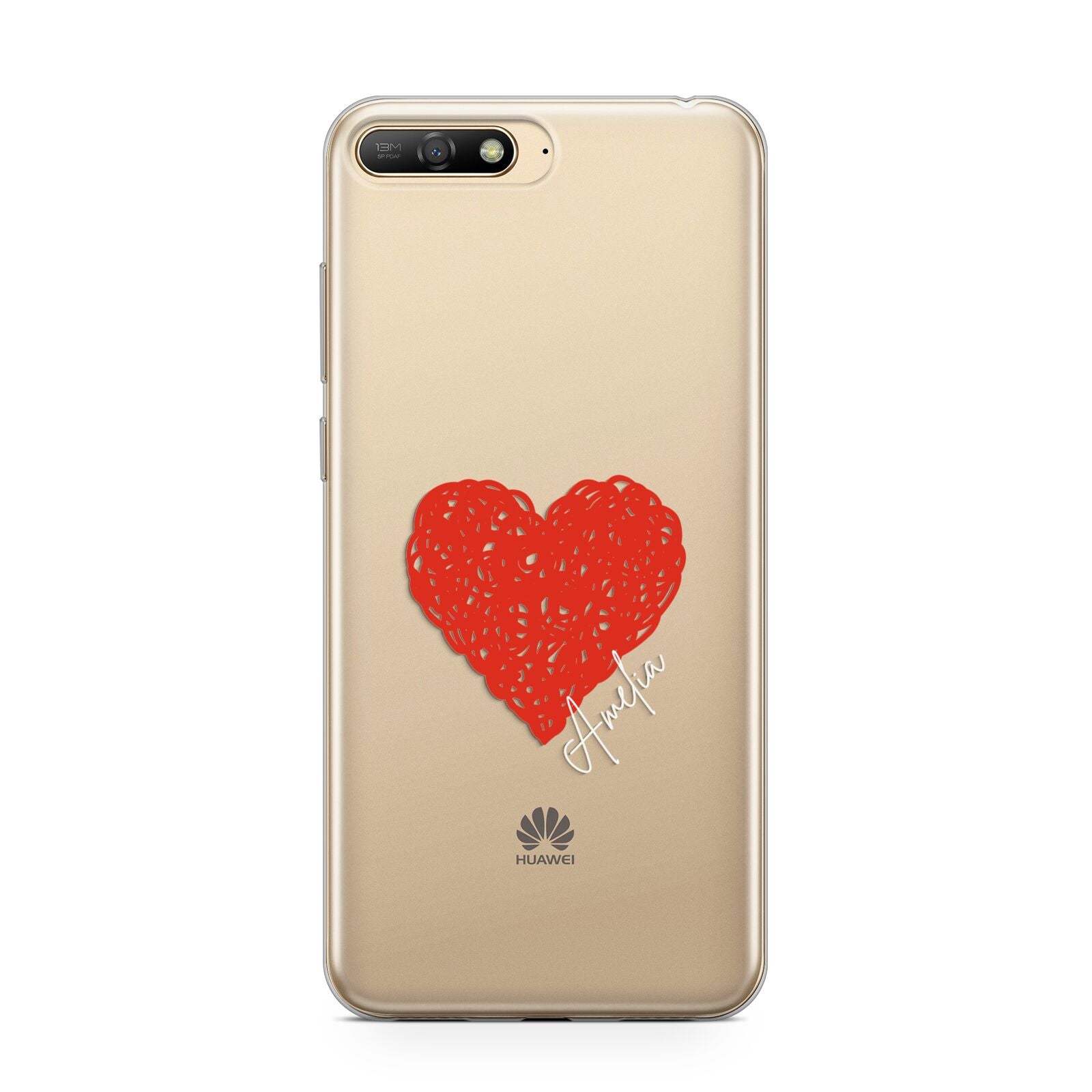 Custom Red Heart Huawei Y6 2018