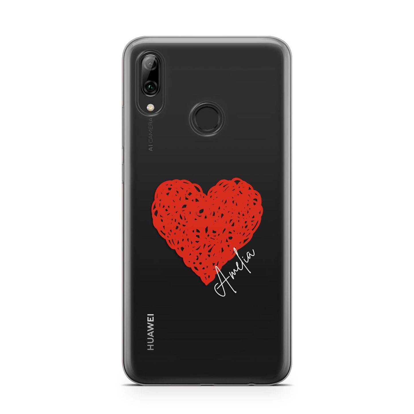 Custom Red Heart Huawei Y7 2019