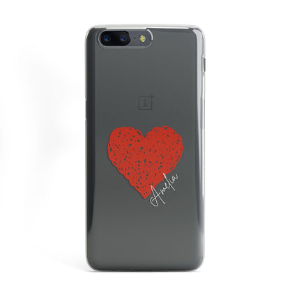 Custom Red Heart OnePlus Case