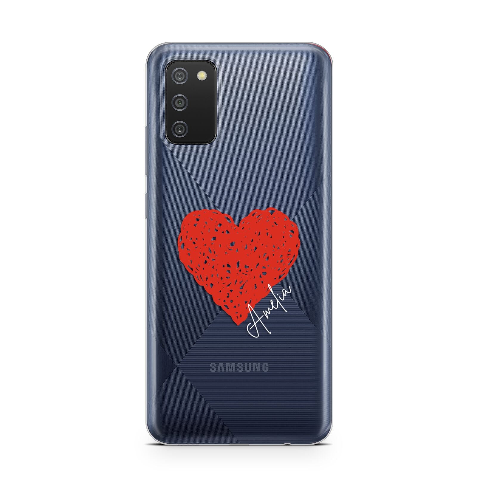 Custom Red Heart Samsung A02s Case