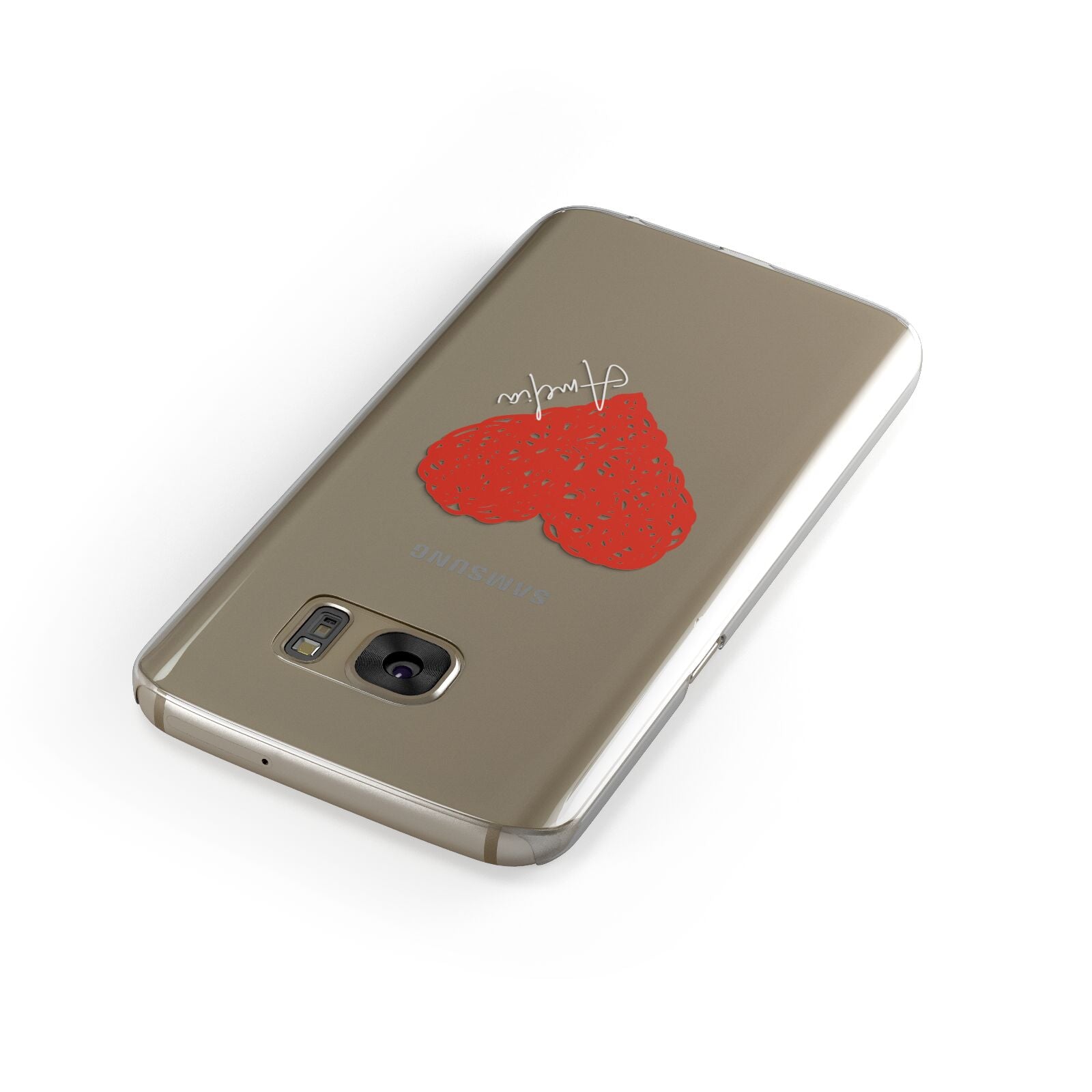 Custom Red Heart Samsung Galaxy Case Front Close Up