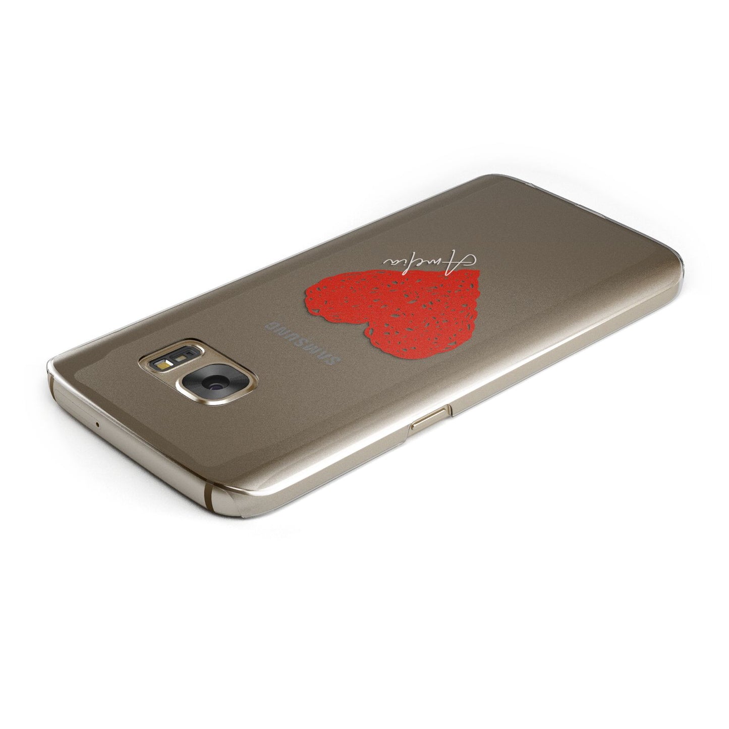 Custom Red Heart Samsung Galaxy Case Top Cutout