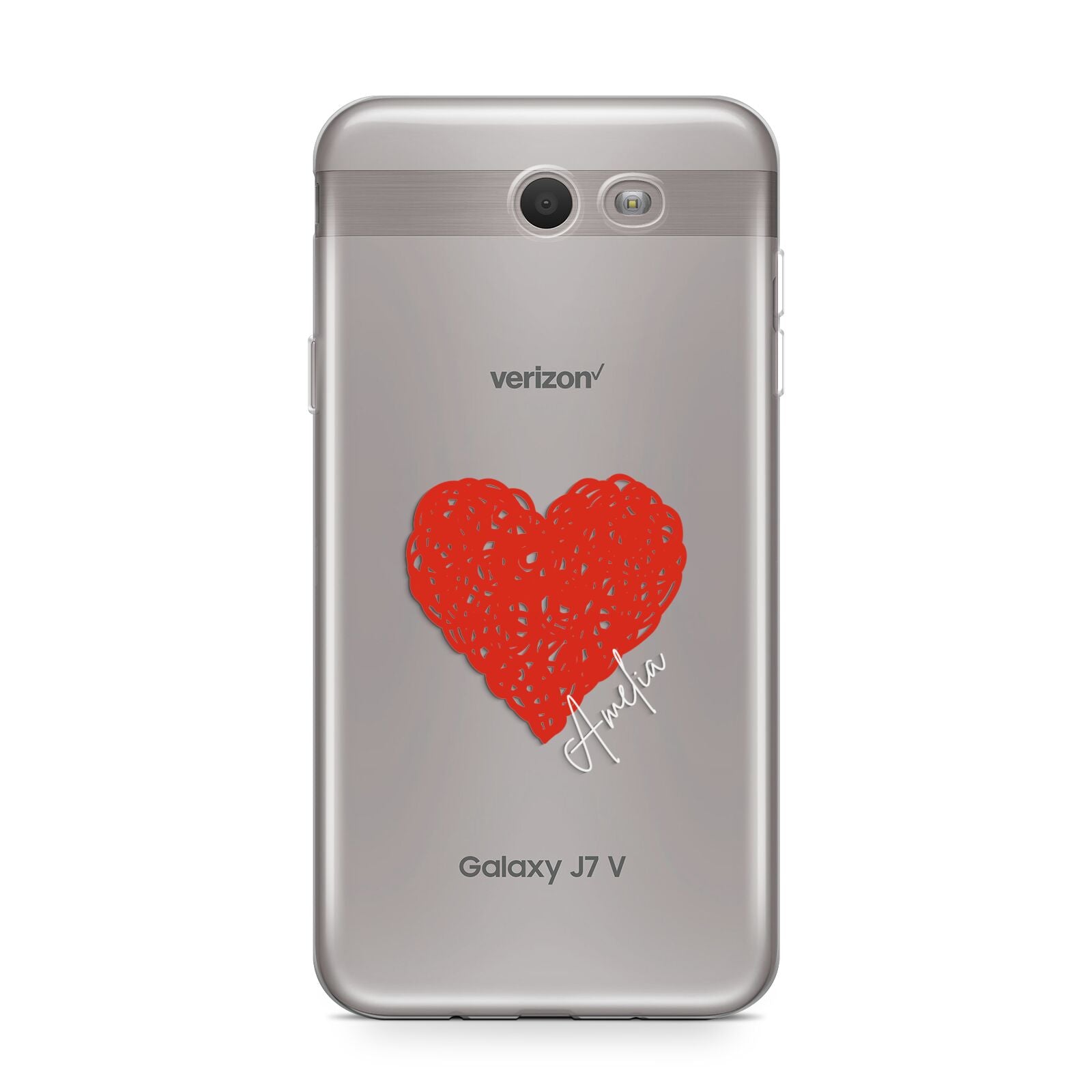 Custom Red Heart Samsung Galaxy J7 2017 Case