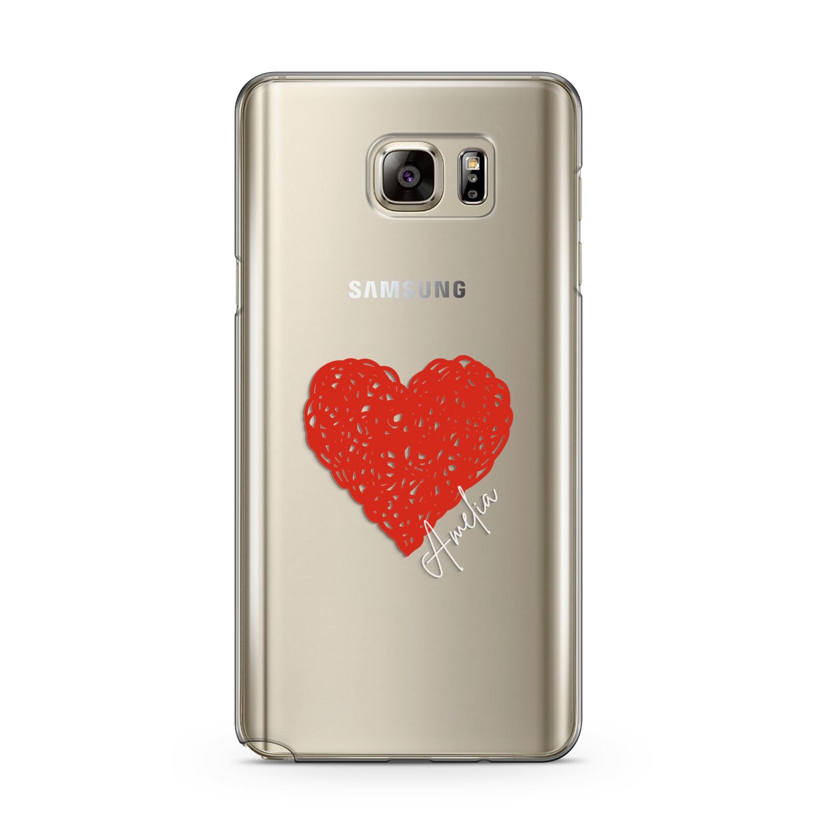 Custom Red Heart Samsung Galaxy Note 5 Case