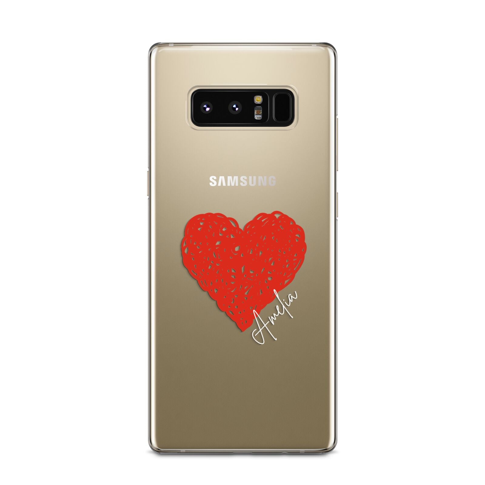 Custom Red Heart Samsung Galaxy Note 8 Case