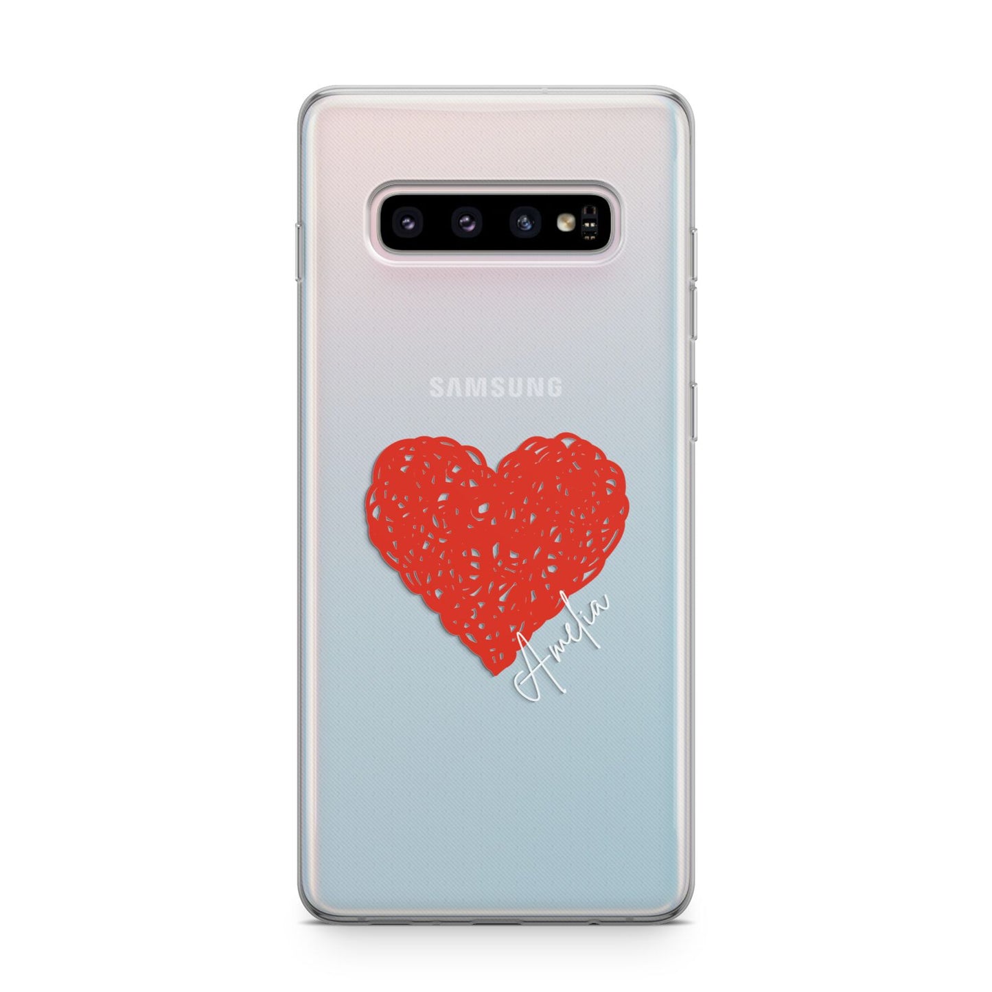 Custom Red Heart Samsung Galaxy S10 Plus Case