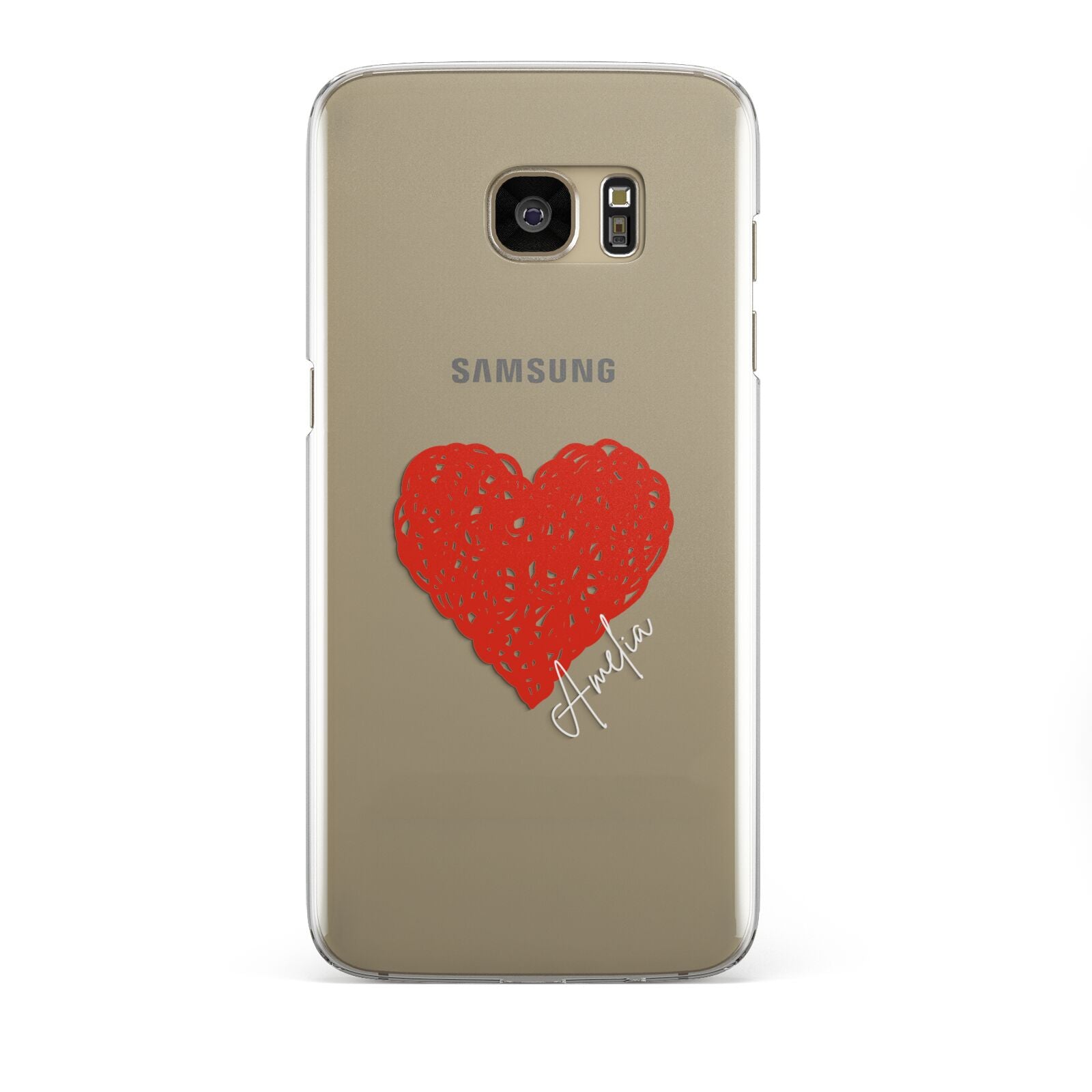 Custom Red Heart Samsung Galaxy S7 Edge Case