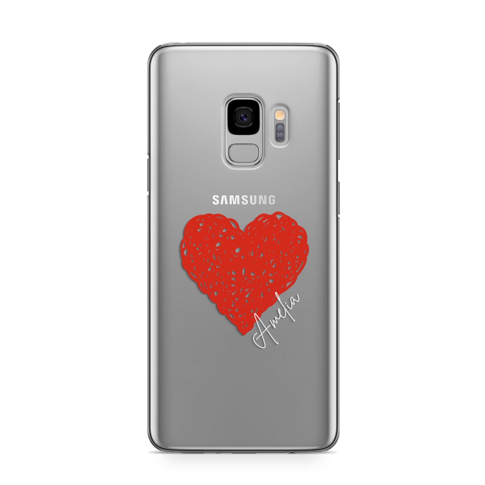 Custom Red Heart Samsung Galaxy S9 Case