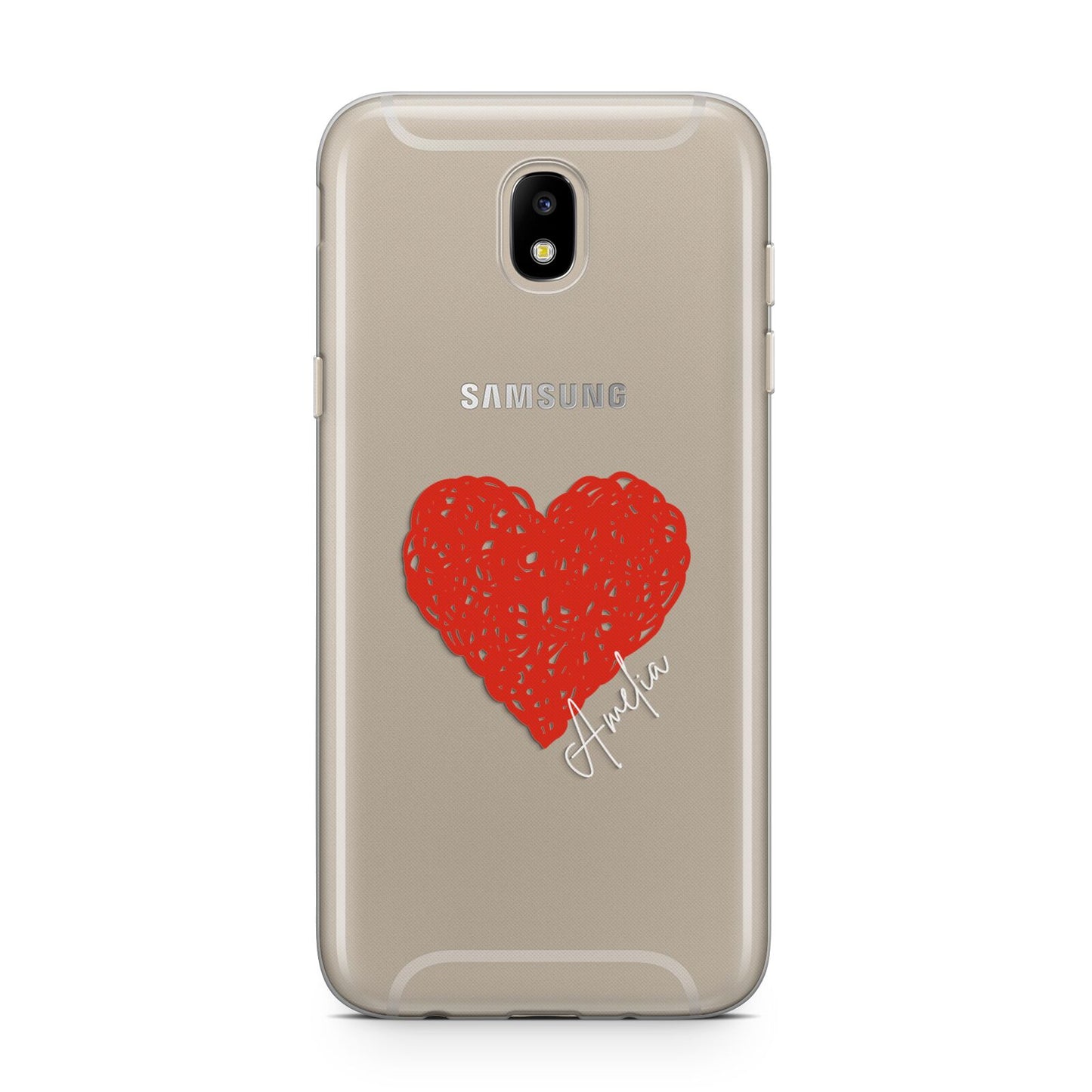 Custom Red Heart Samsung J5 2017 Case