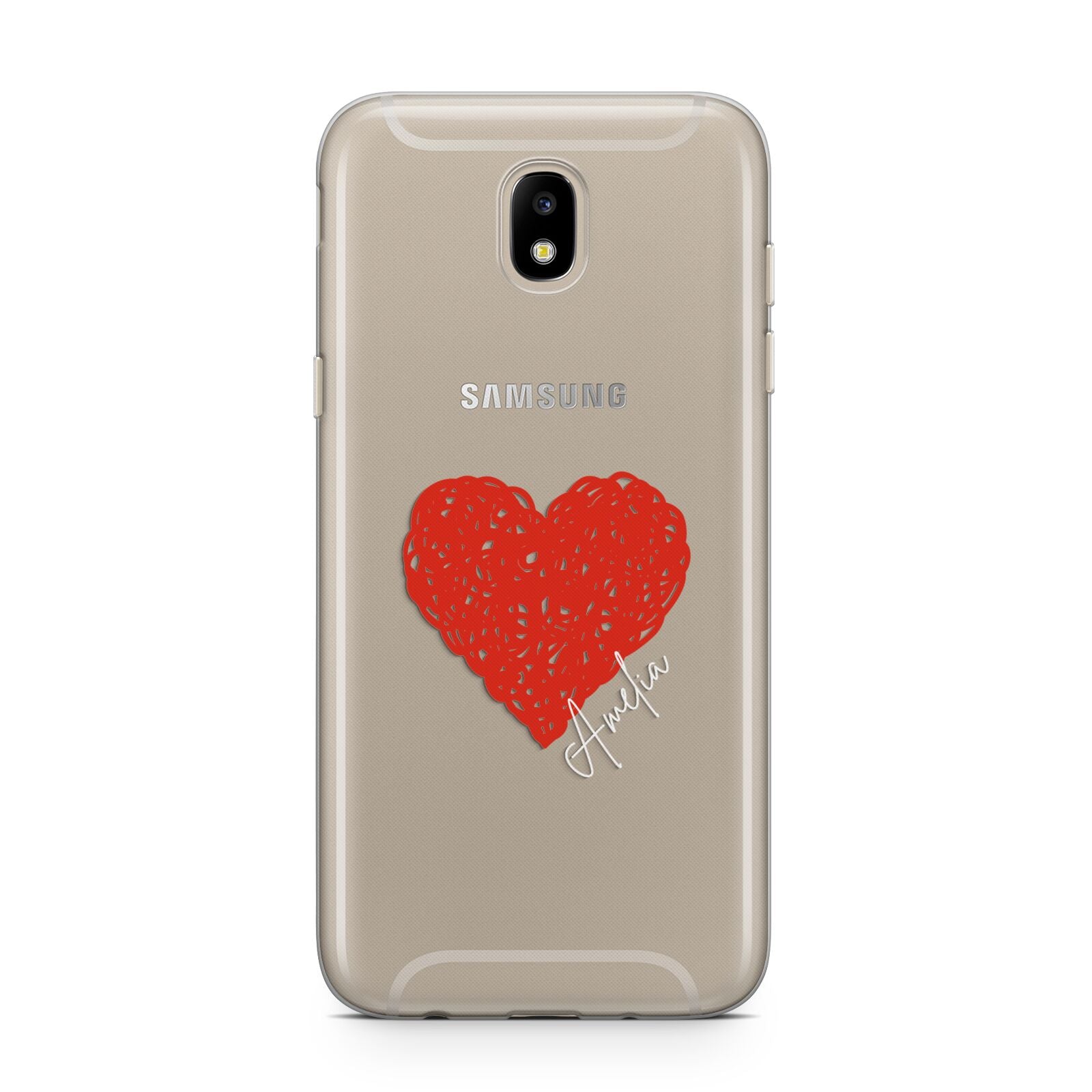 Custom Red Heart Samsung J5 2017 Case