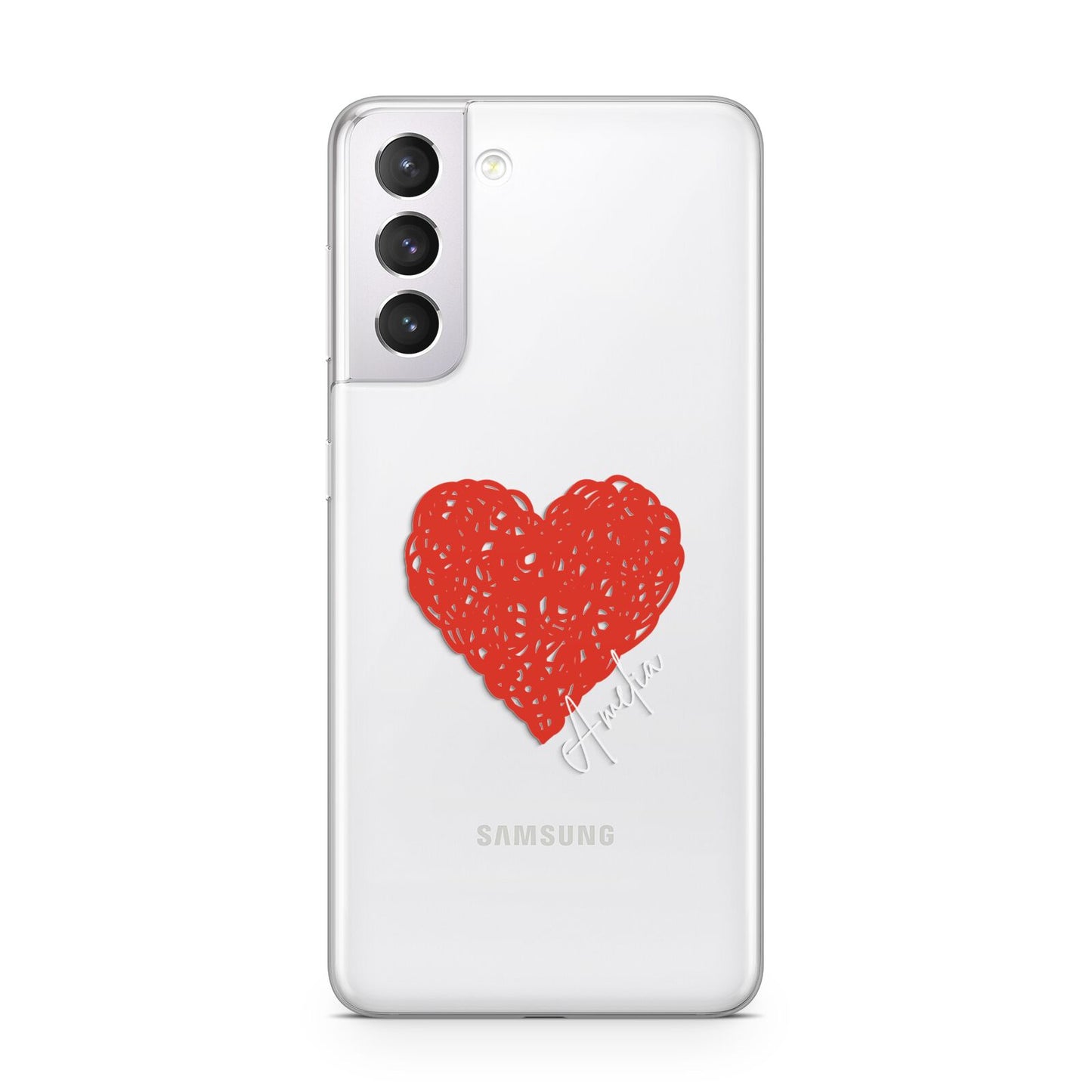 Custom Red Heart Samsung S21 Case