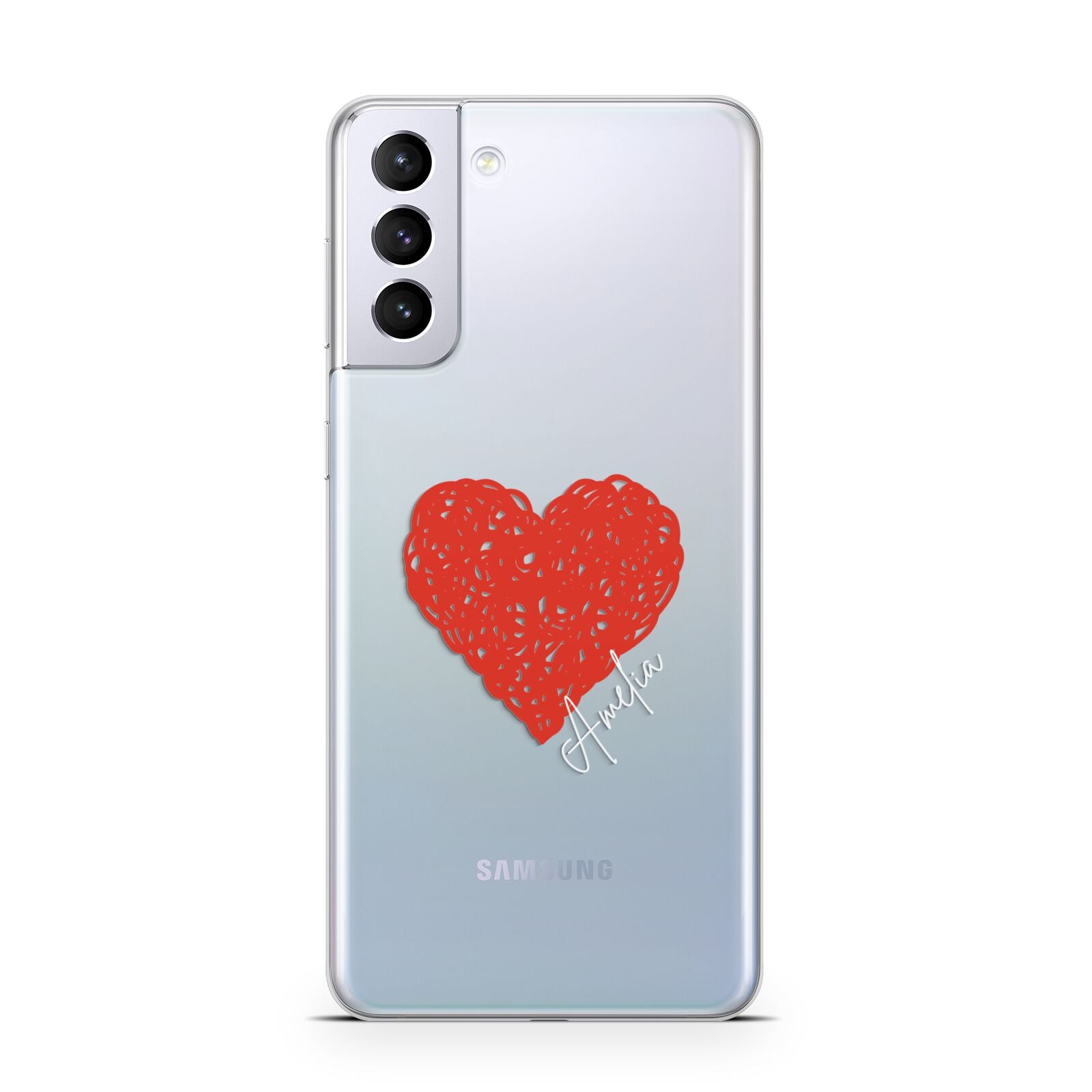 Custom Red Heart Samsung S21 Plus Case