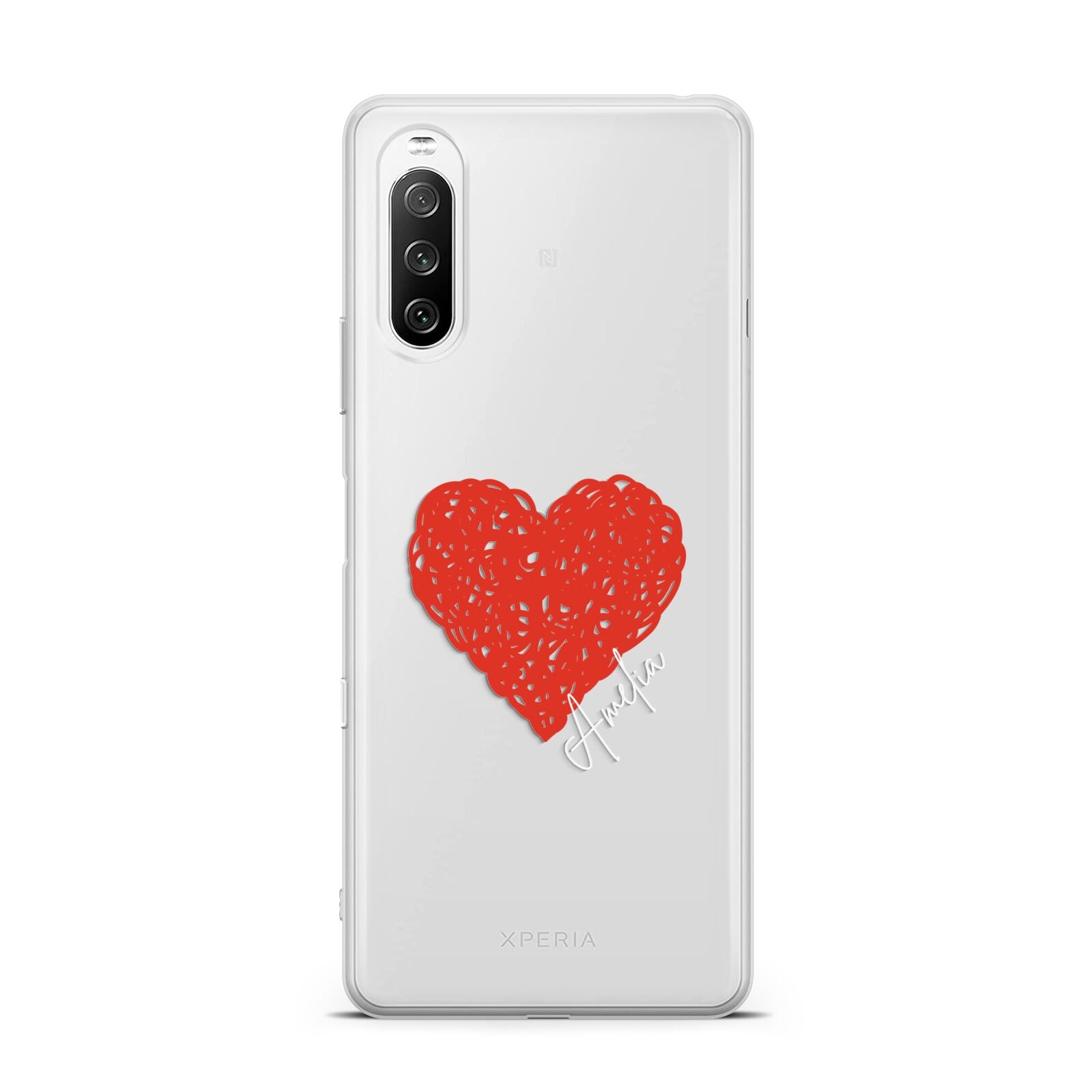 Custom Red Heart Sony Xperia 10 III Case