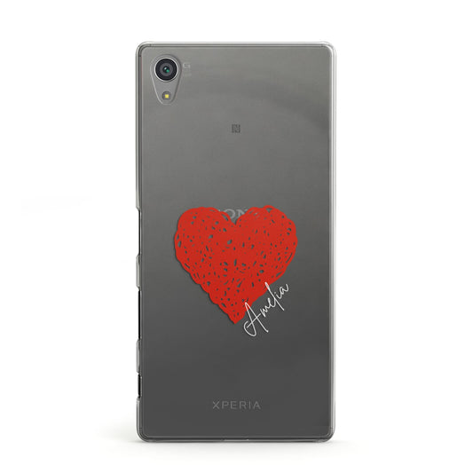 Custom Red Heart Sony Xperia Case