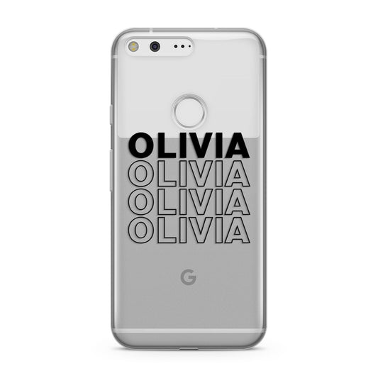 Custom Repeat Name Google Pixel Case