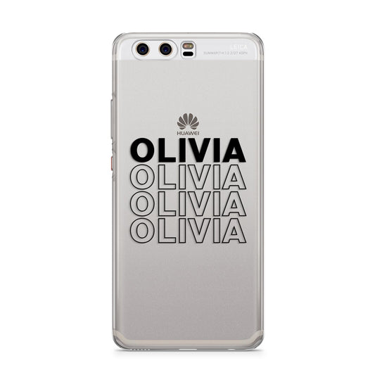 Custom Repeat Name Huawei P10 Phone Case