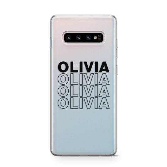 Custom Repeat Name Protective Samsung Galaxy Case