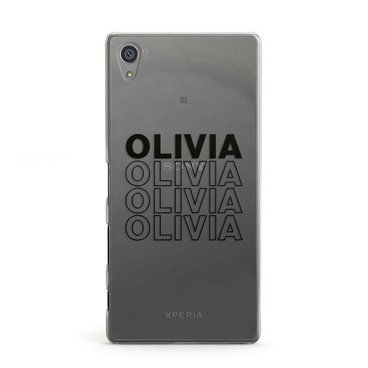 Custom Repeat Name Sony Xperia Case