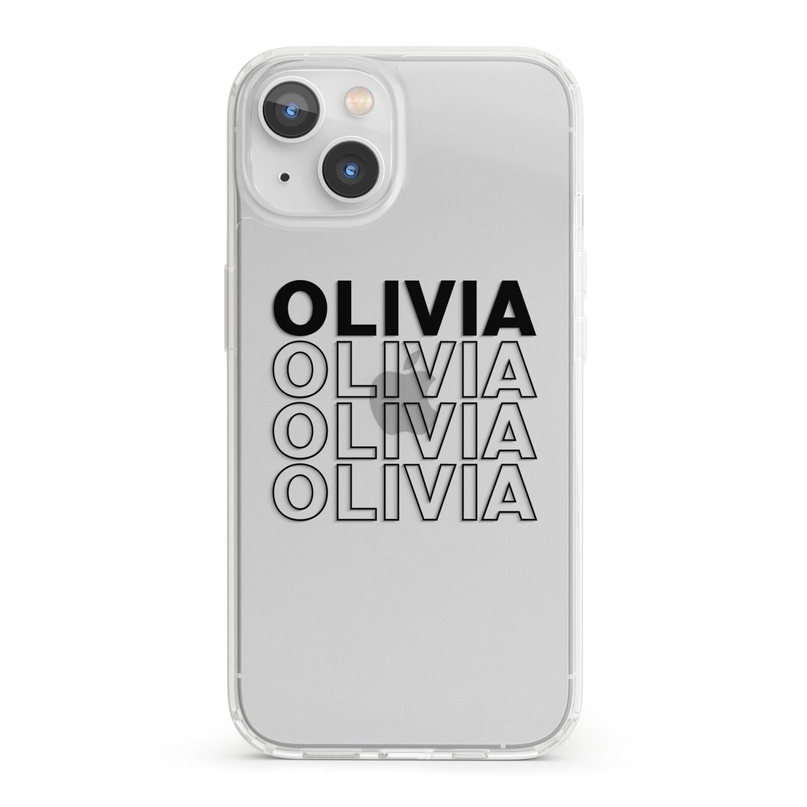 Custom Repeat Name iPhone 13 Clear Bumper Case