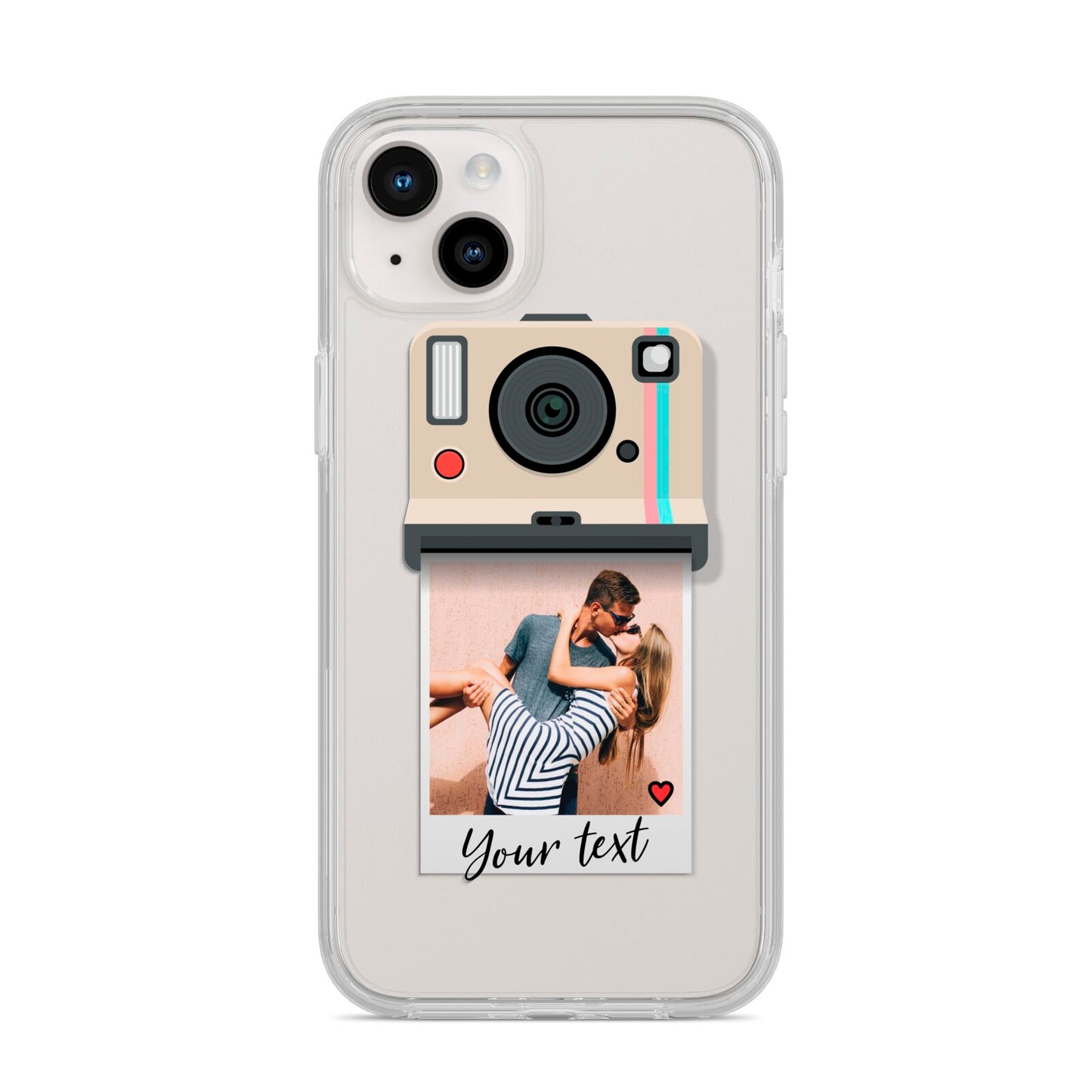 Custom Retro Photo iPhone 14 Plus Clear Tough Case Starlight