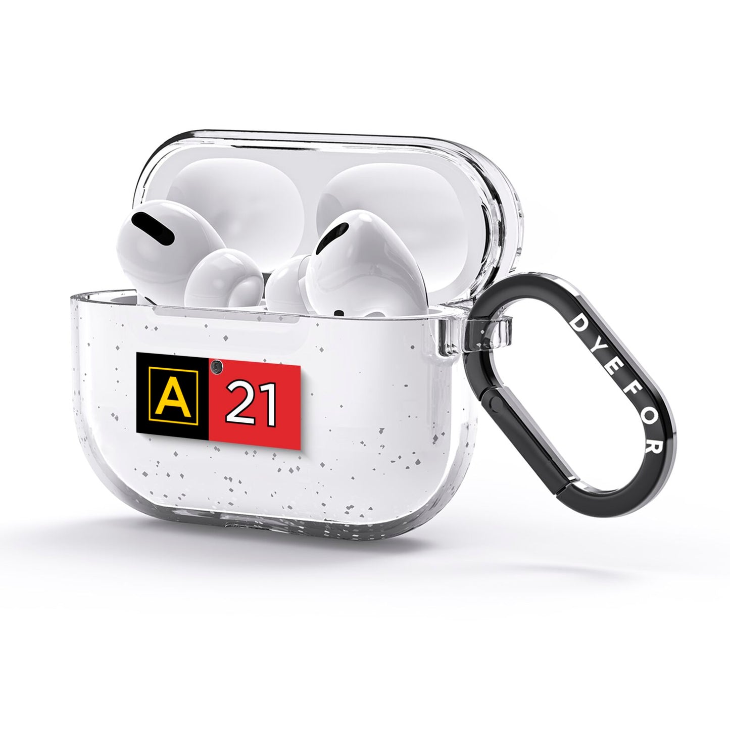 Custom Runway Location and Hold Position AirPods Glitter Case 3rd Gen Side Image