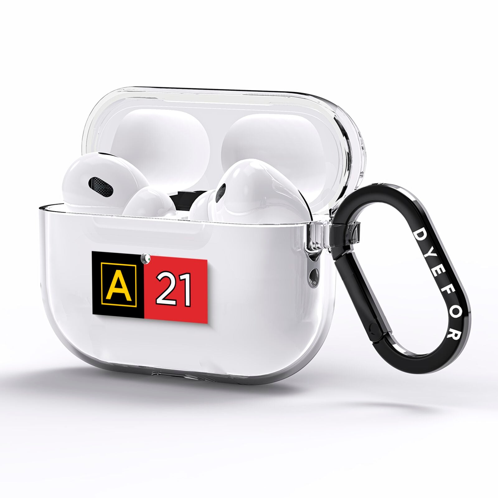 Custom Runway Location and Hold Position AirPods Pro Clear Case Side Image