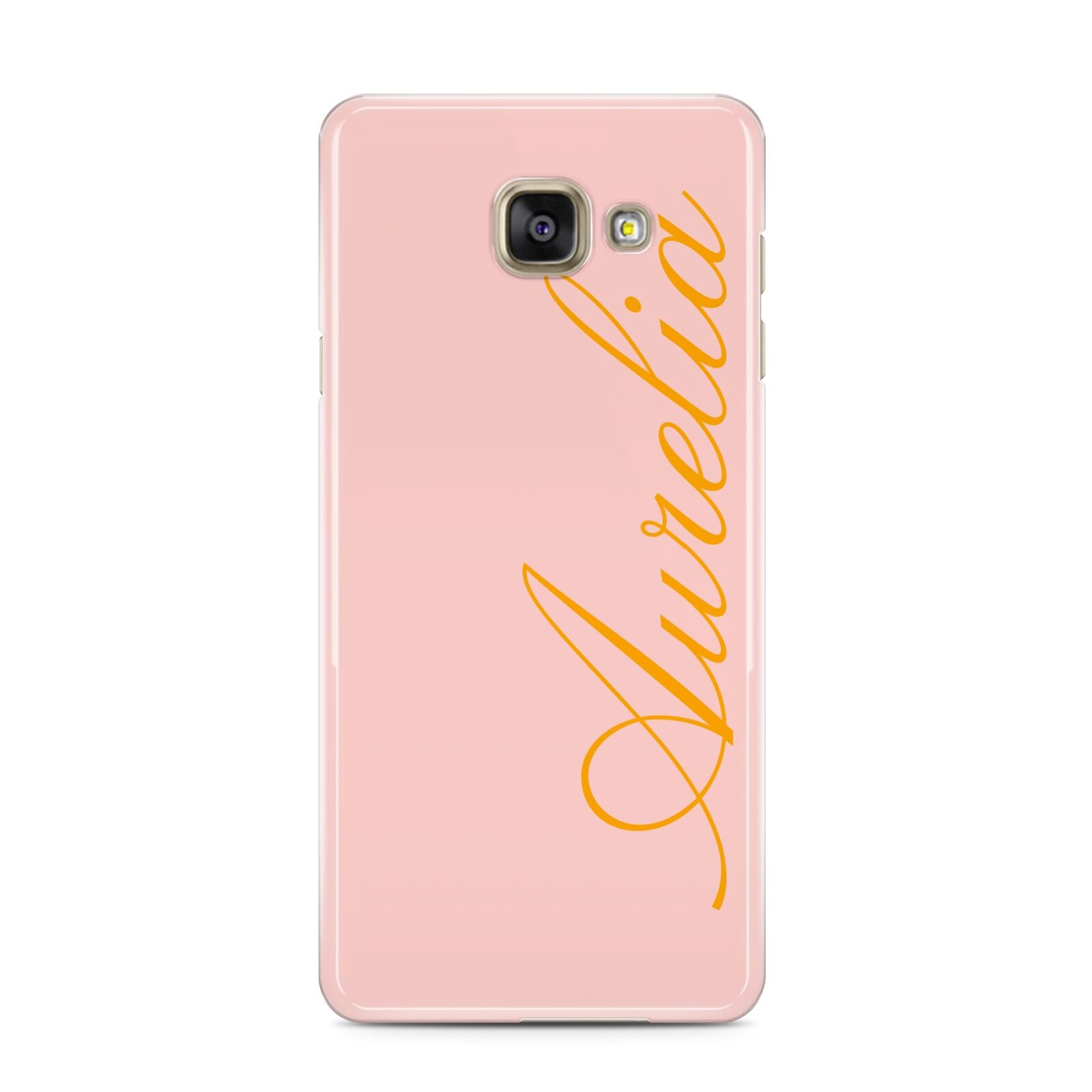 Custom Samsung Galaxy A3 2016 Case on gold phone