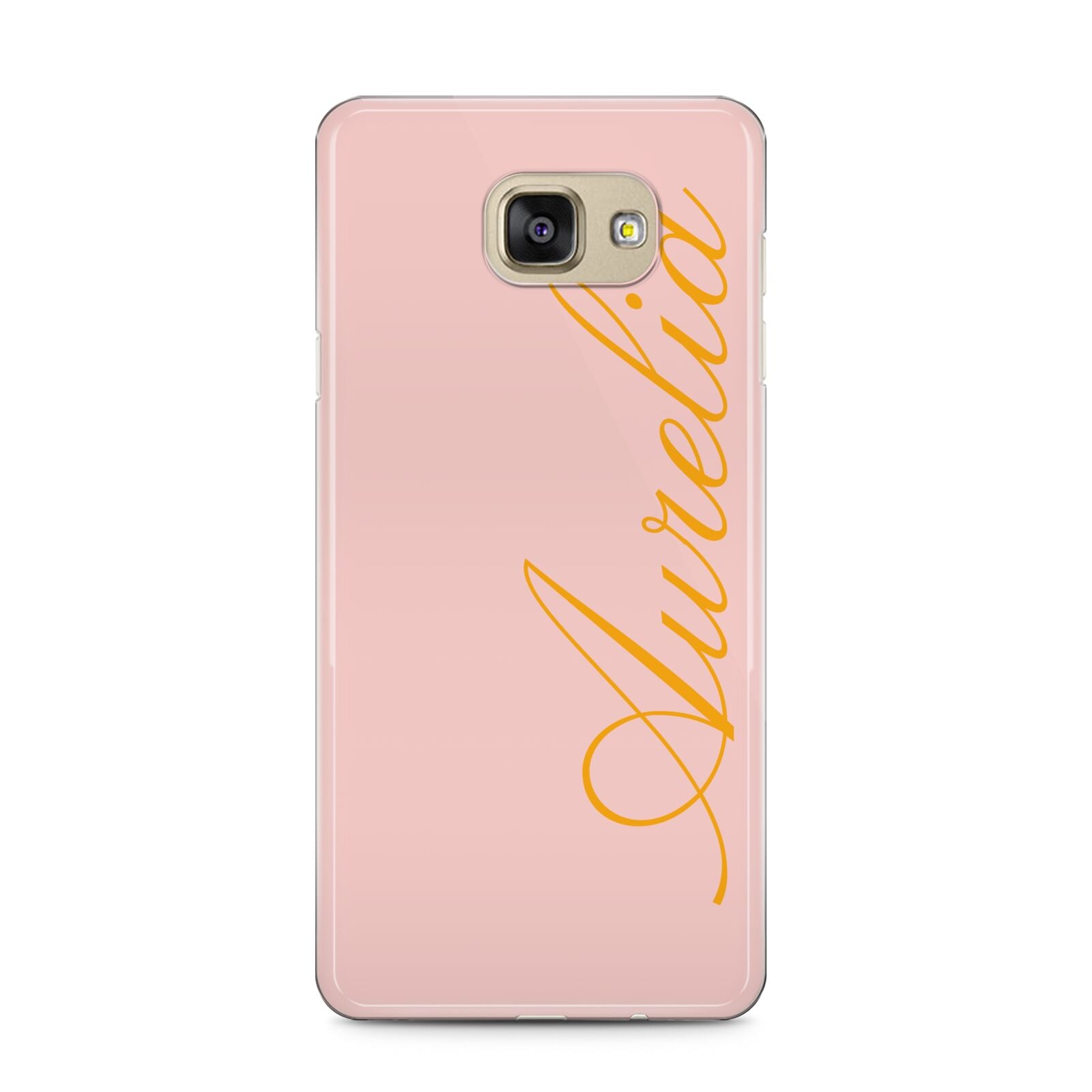 Custom Samsung Galaxy A5 2016 Case on gold phone