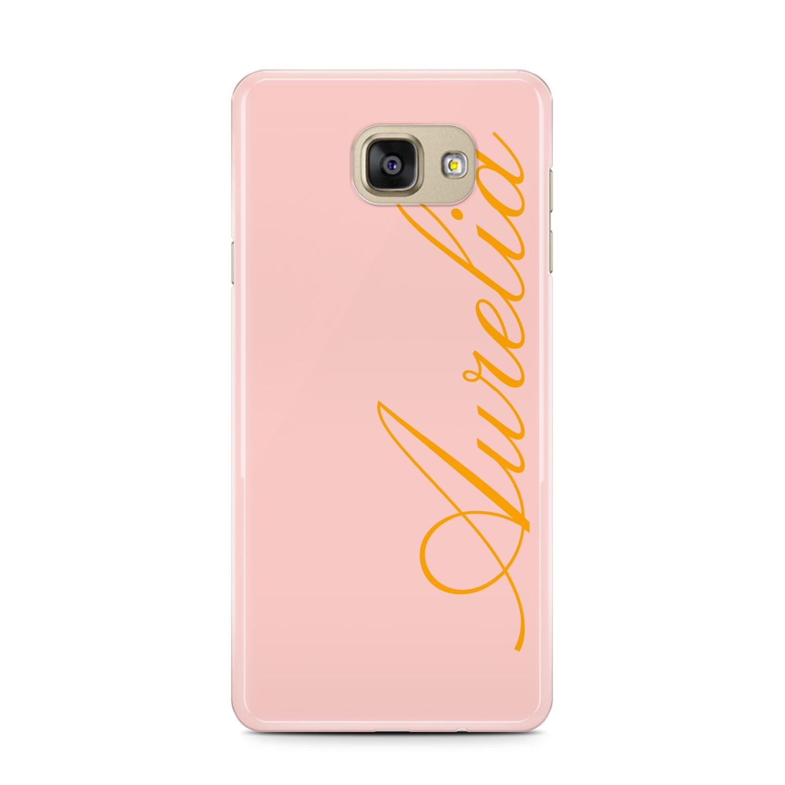 Custom Samsung Galaxy A7 2016 Case on gold phone