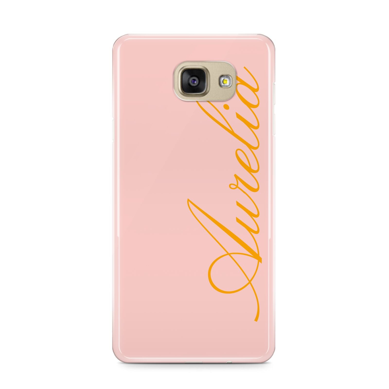 Custom Samsung Galaxy A9 2016 Case on gold phone